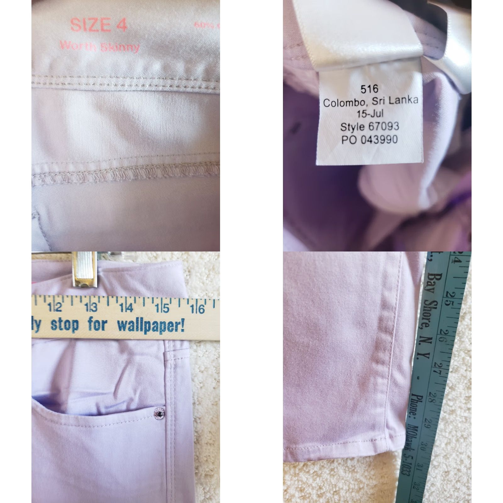 Lilly Pulitzer Lilly Pulitzer Worth Skinny Jean Lavender Pants Jeggings Satin Soft Feel 67093 Size 27" / US 4 / IT 40 - 8 Thumbnail