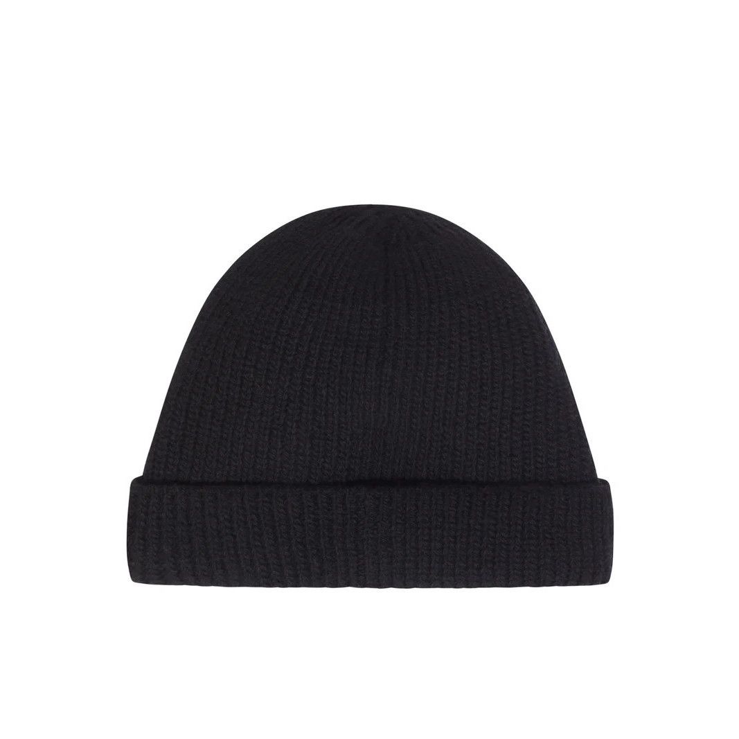 Prada PRADA Black Men's Cashmere Beanie Hat New & Authentic L Size ONE SIZE - 2 Thumbnail