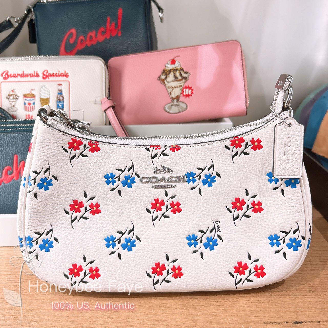 Coach Teri Shoulder Bag With Floral Print CT830 Size ONE SIZE - 3 Thumbnail