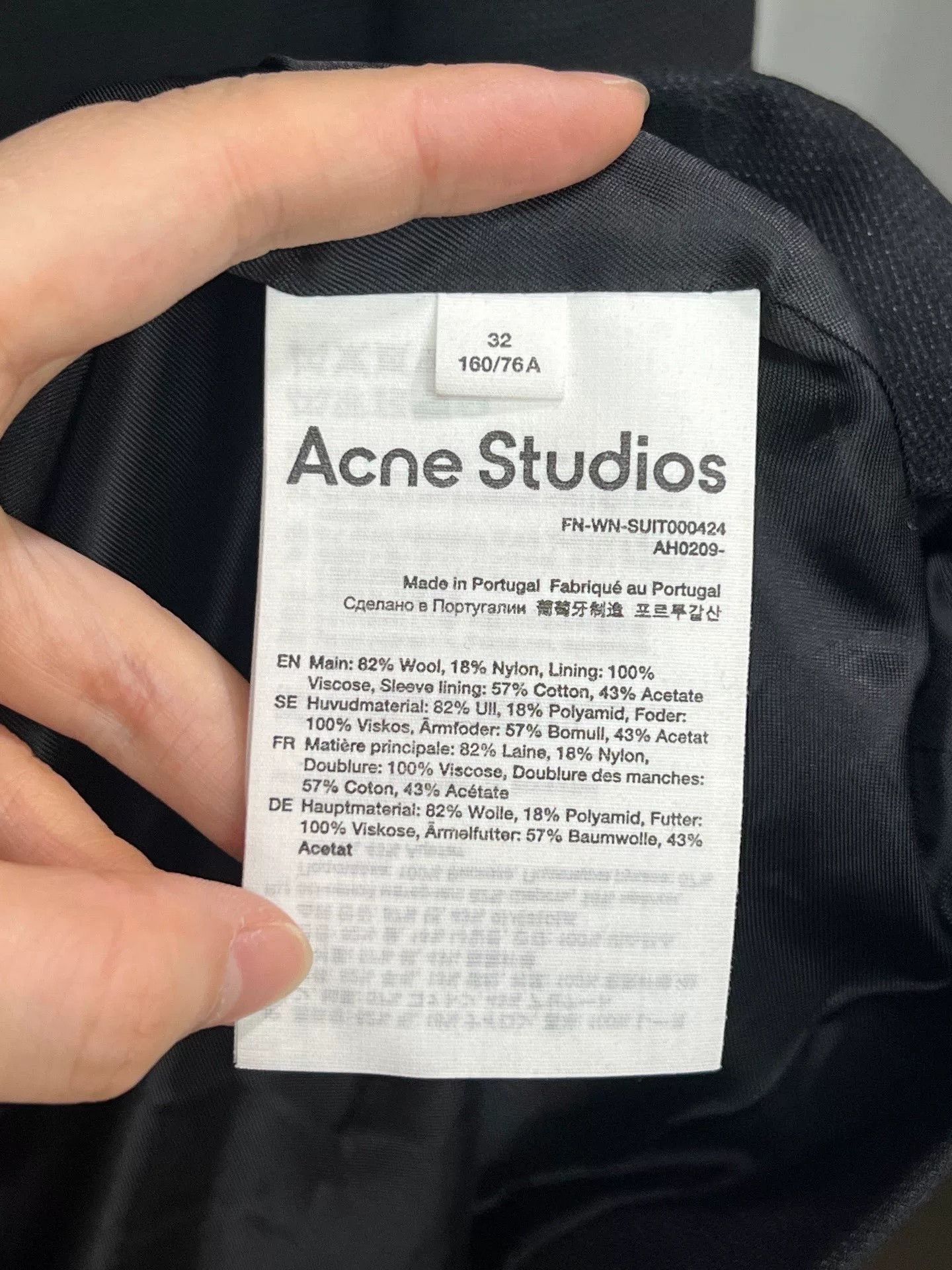 Acne Studios Acne Studios Black Oversized Collarless Blazer Size US M / EU 48-50 / 2 - 4 Thumbnail