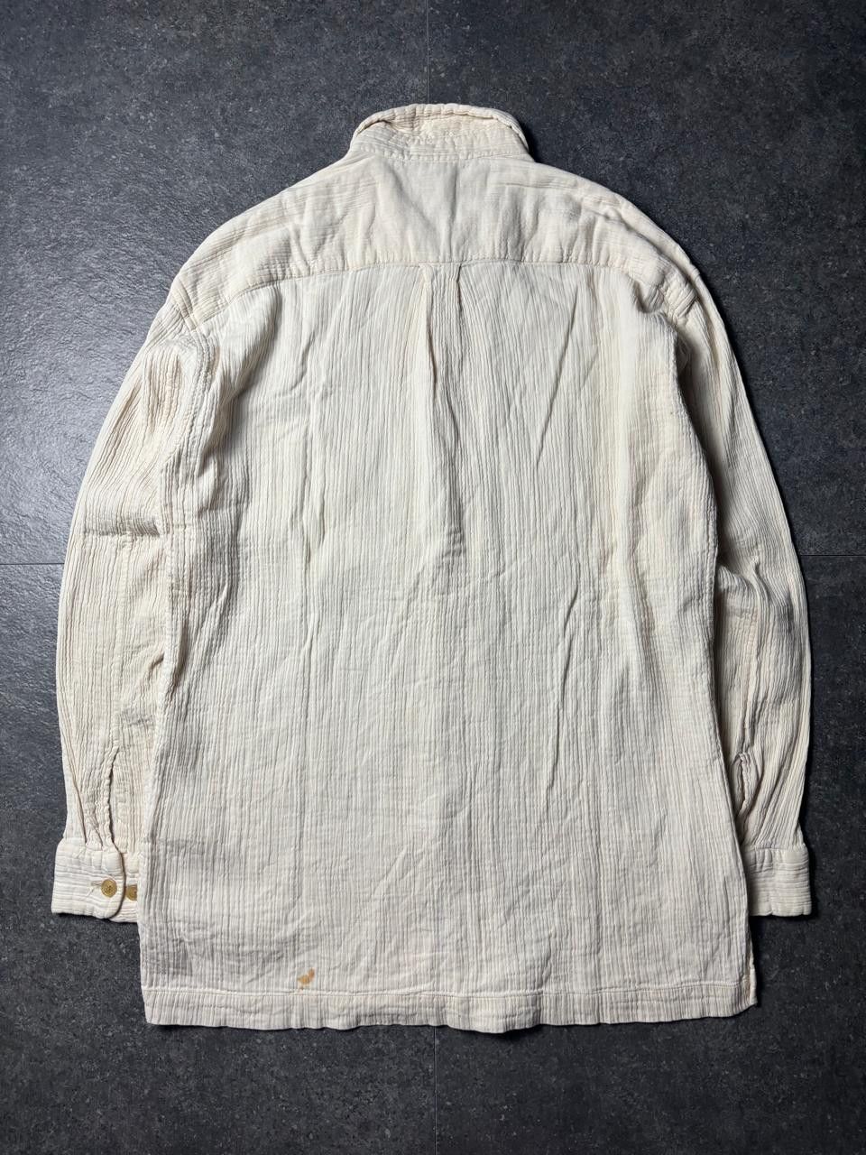 Issey Miyake AW1999 Issey Miyake Men Cotton Pleated Button-Up Shirt Size US L / EU 52-54 / 3 - 9 Thumbnail