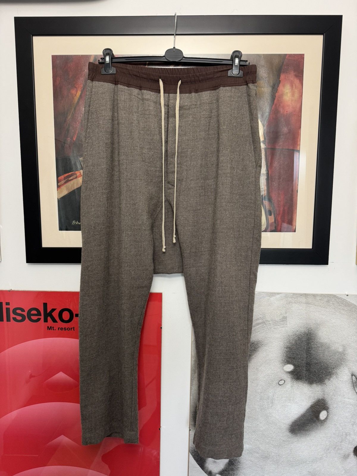 Rick Owens FW16 Rick Owens Wool Pants Mastodon DNA Dust Felt Drawstring Size US 32 / EU 48 - 1 Thumbnail