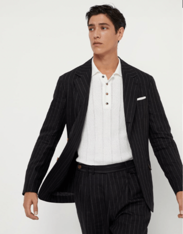 Brunello Cucinelli Jacket Linen in Black Size US L / EU 52-54 / 3 - 3 Thumbnail
