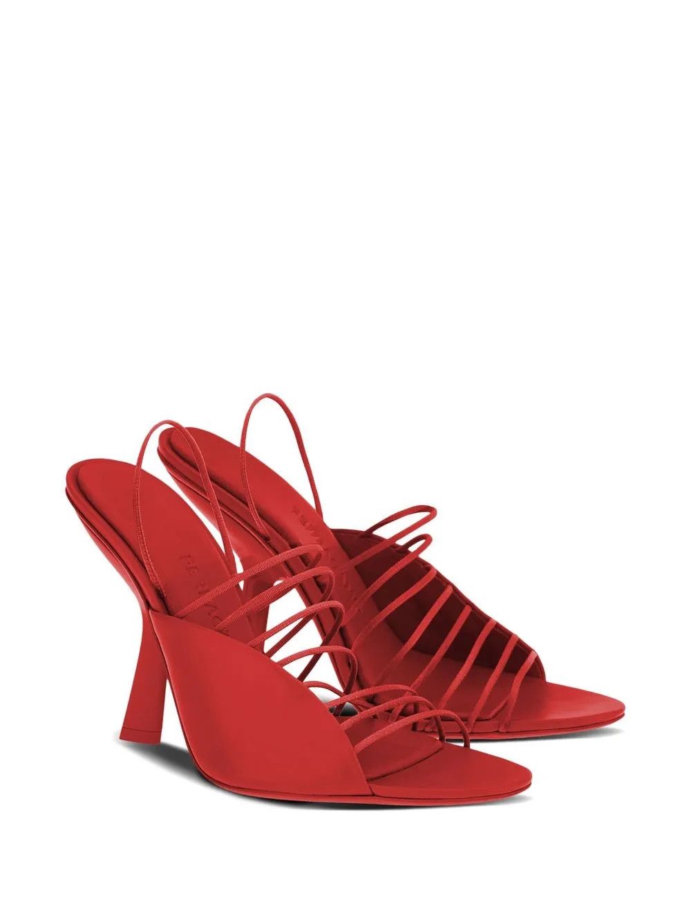 Salvatore Ferragamo o1y0426 Geomatric Heel Pumps in Red Size US 7.5 / IT 37.5 - 2 Thumbnail