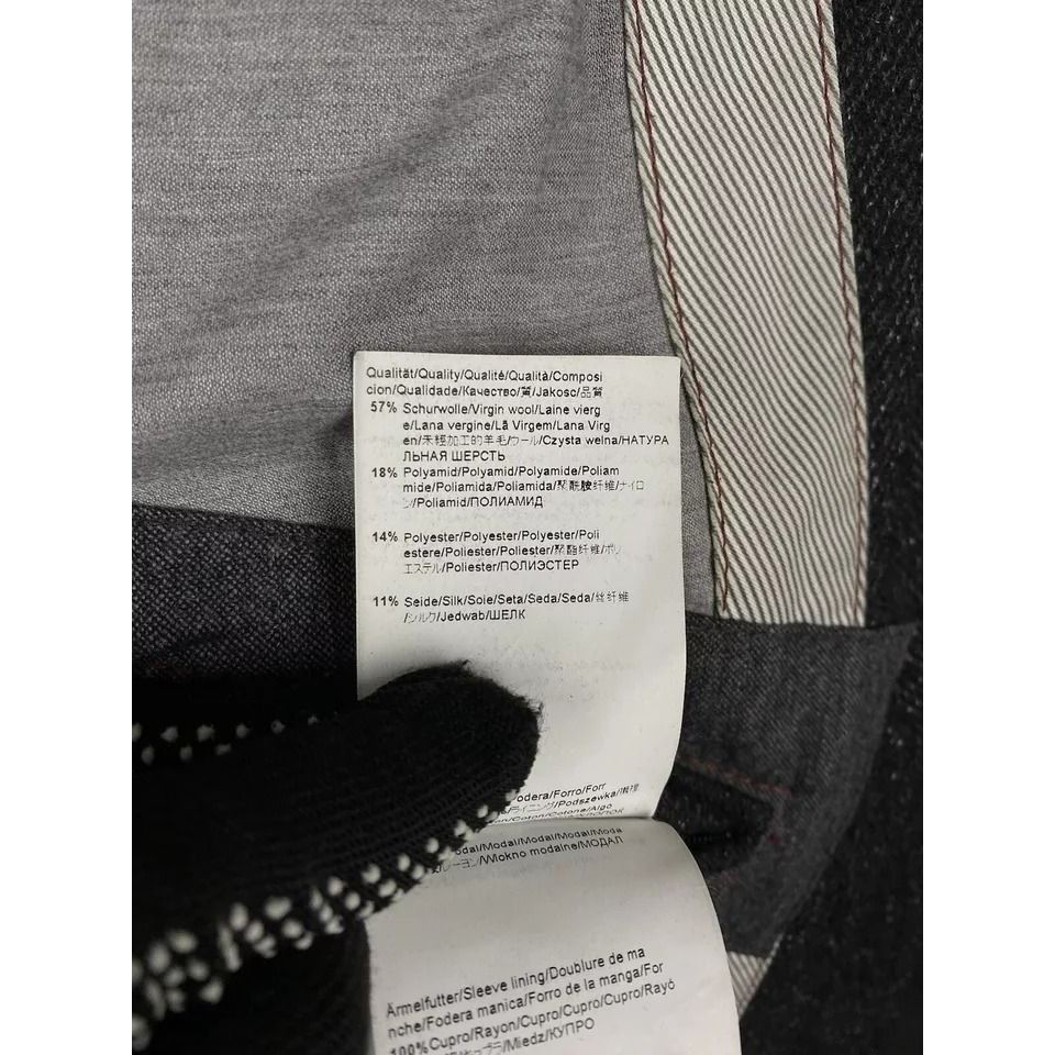 Hugo Boss MINT! Hugo Boss Herringbone Men's Gray Wool Blazer Sportcoat Size 52R - 11 Thumbnail