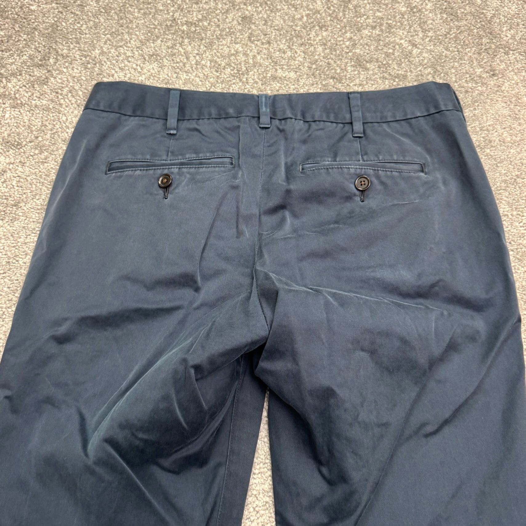 Bonobos Bonobos Monday Slim Straight Chino Pants Mens 30x27 Casual Khakis Blue 100% Cotton Size US 29 - 4 Thumbnail