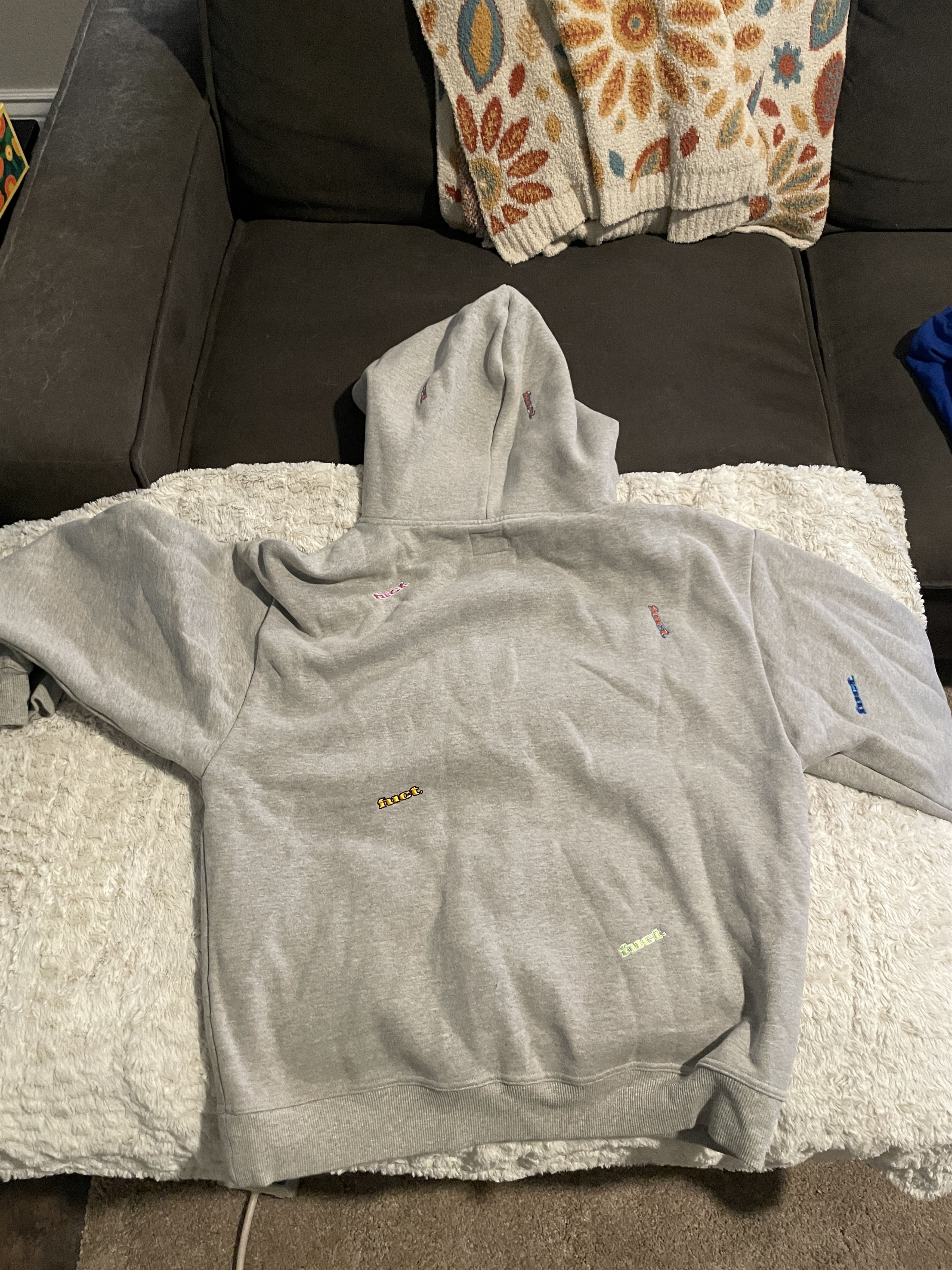 FUCT FUCT ALL OVER EMBROIDERED HOODIE Size US L / EU 52-54 / 3 - 5 Thumbnail