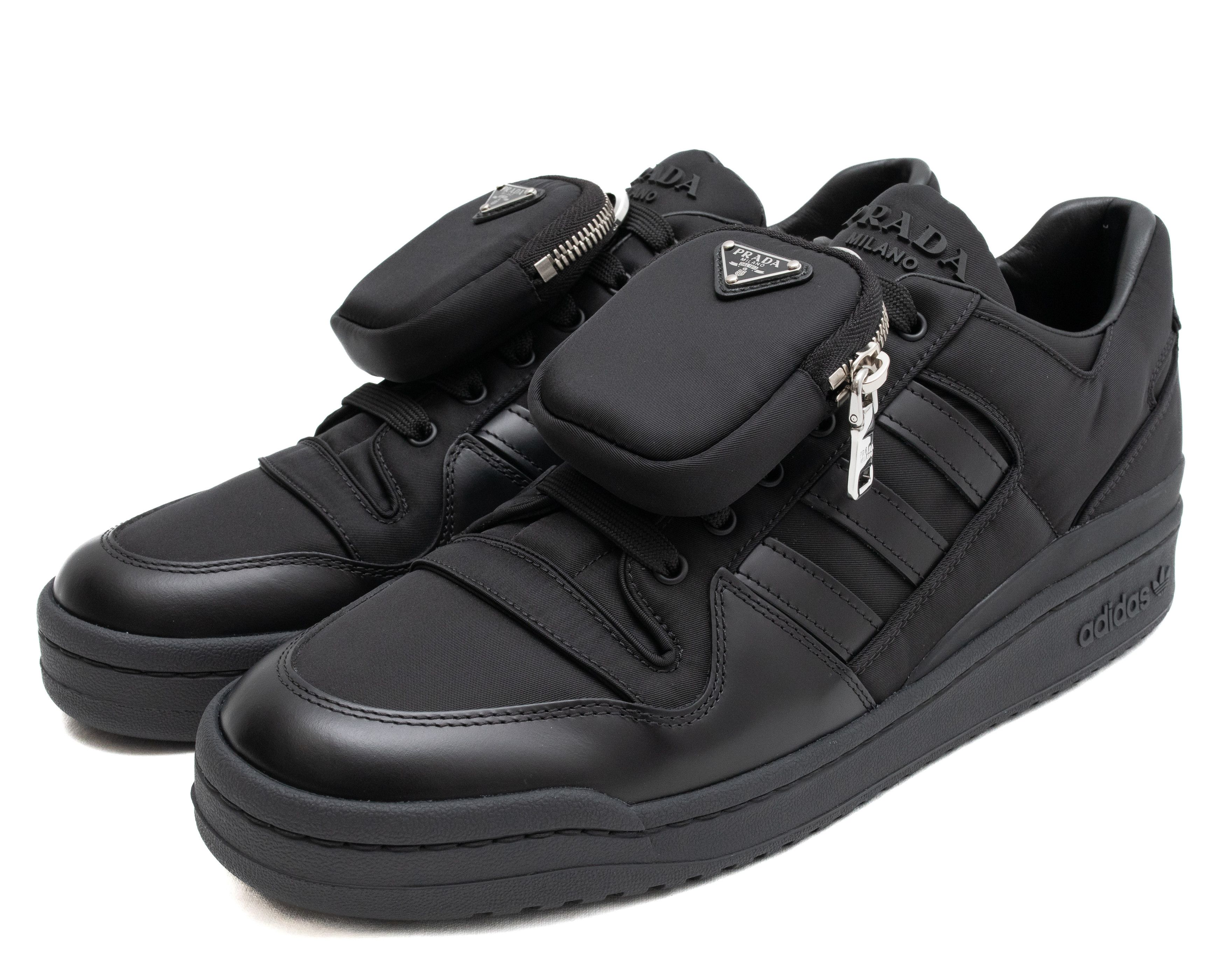 Adidas × Prada ADIDAS X PRADA RE-Nylon Forum Low Black Sneakers Size US 5.5 / IT 35.5 - 2 Thumbnail