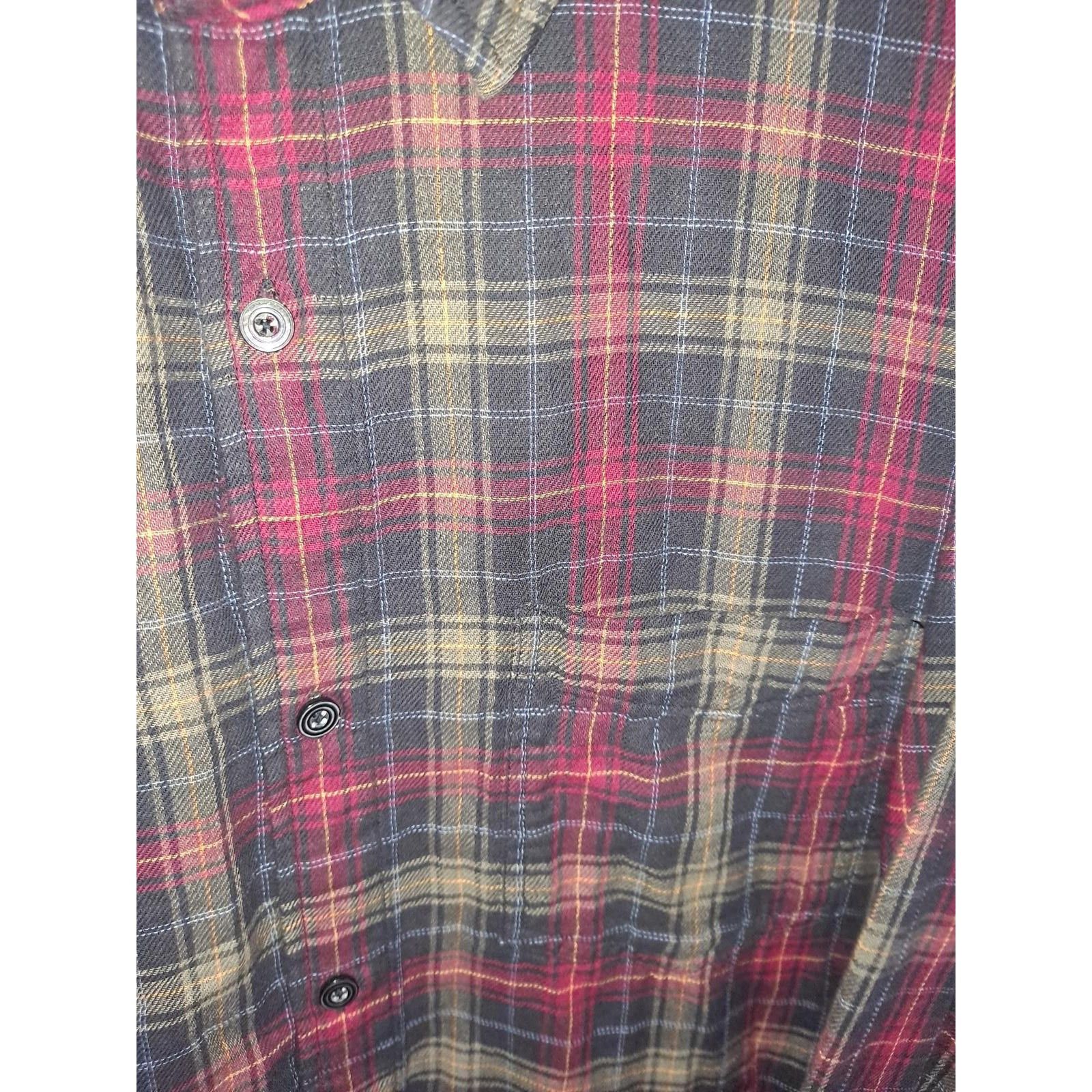 Other Carbon 2 Cobalt Red Yellow Black Flannel 100% Cotton Button Size US XL / EU 56 / 4 - 2 Thumbnail