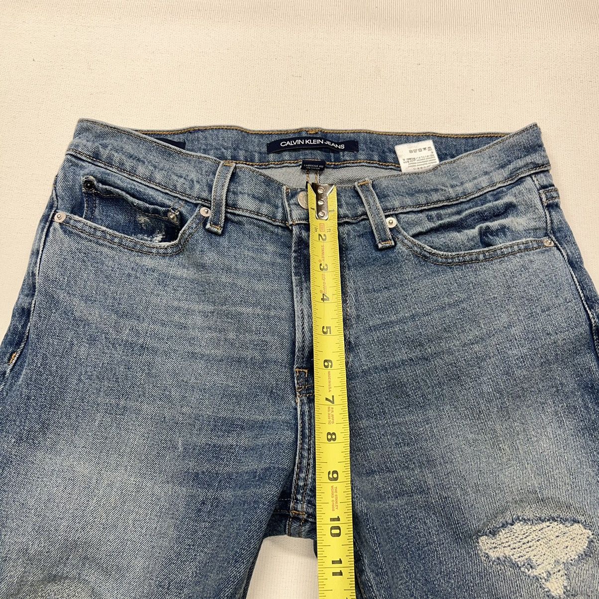 Calvin Klein Calvin Klein Jeans Blue Slim Fit Distressed Regular Denim Size US 30 / EU 46 - 23 Thumbnail