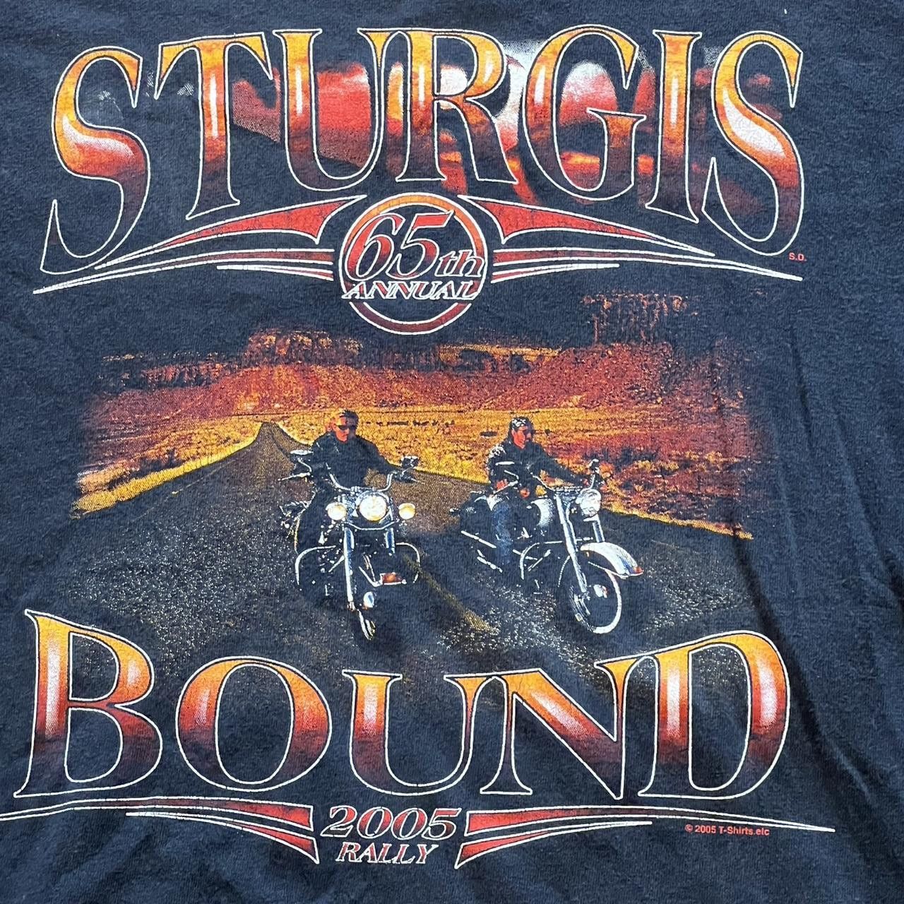 Harley Davidson Vintage Sturgis Biker Rally 65th Anniversary 2005 Tee Shirt Size US XL / EU 56 / 4 - 8 Thumbnail