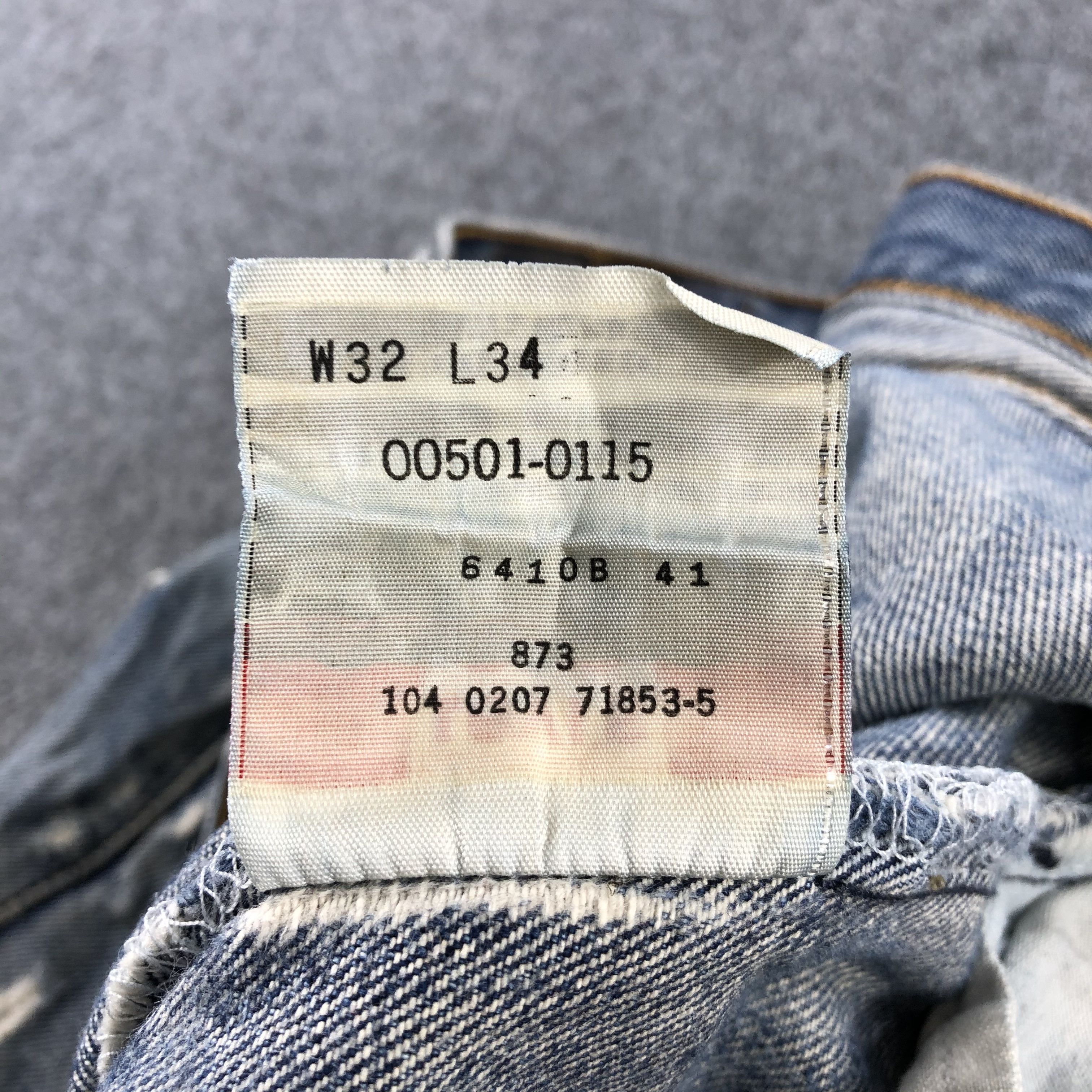 Levi's Vintage 90s Blue Wash Levis 501 Jeans-JM2090 Size 35" - 11 Thumbnail