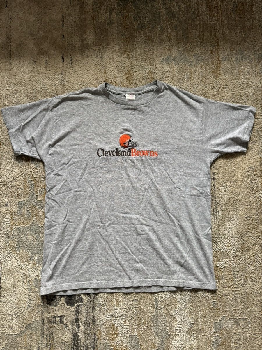 Vintage 90s Vintage Stitched Cleveland Browns tee Size US XL / EU 56 / 4 - 1 Thumbnail