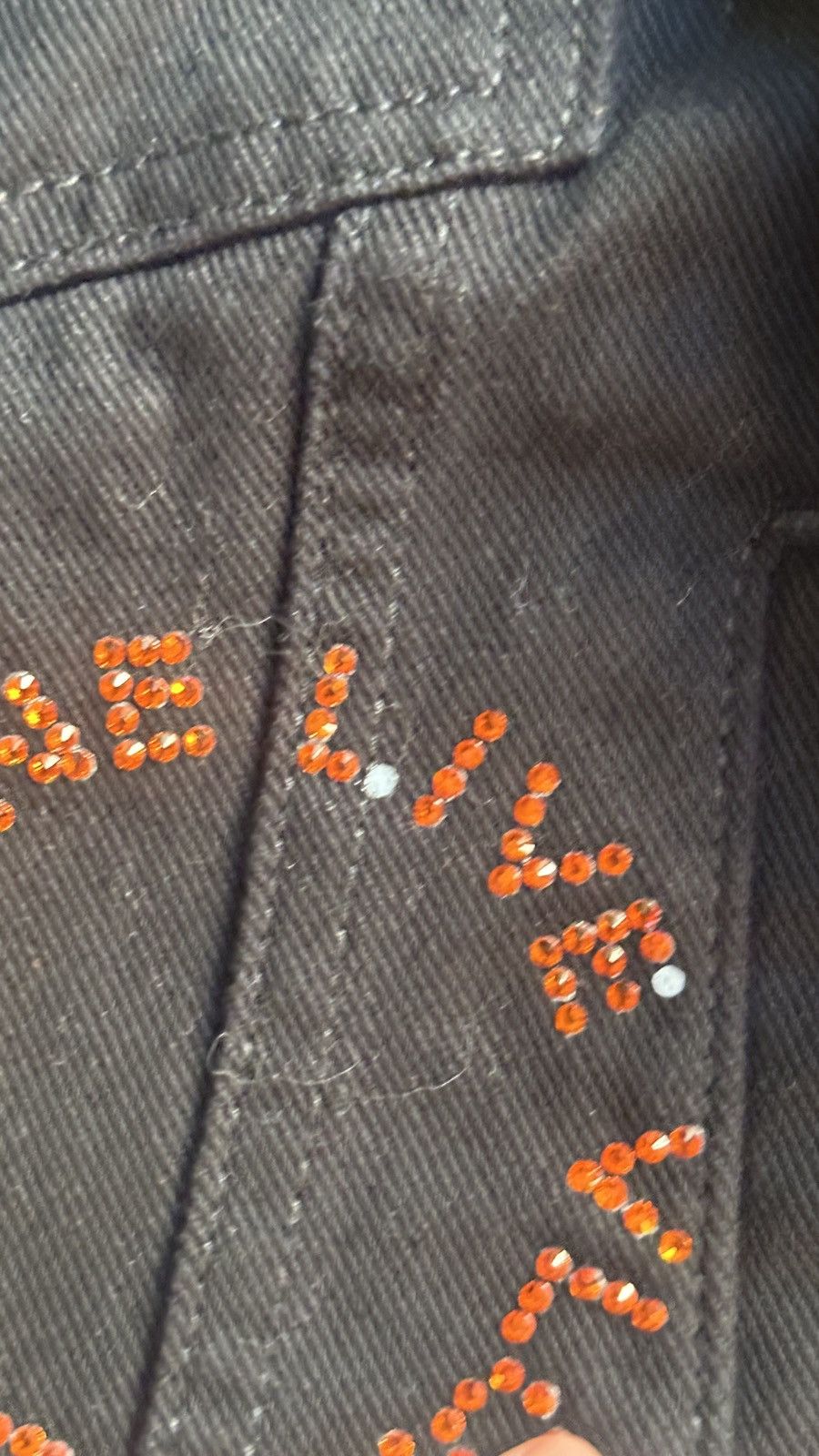 Vlone VLONE Rhinestone “LIVE VLONE DIE VLONE” Denim Jacket Size US XL / EU 56 / 4 - 5 Thumbnail