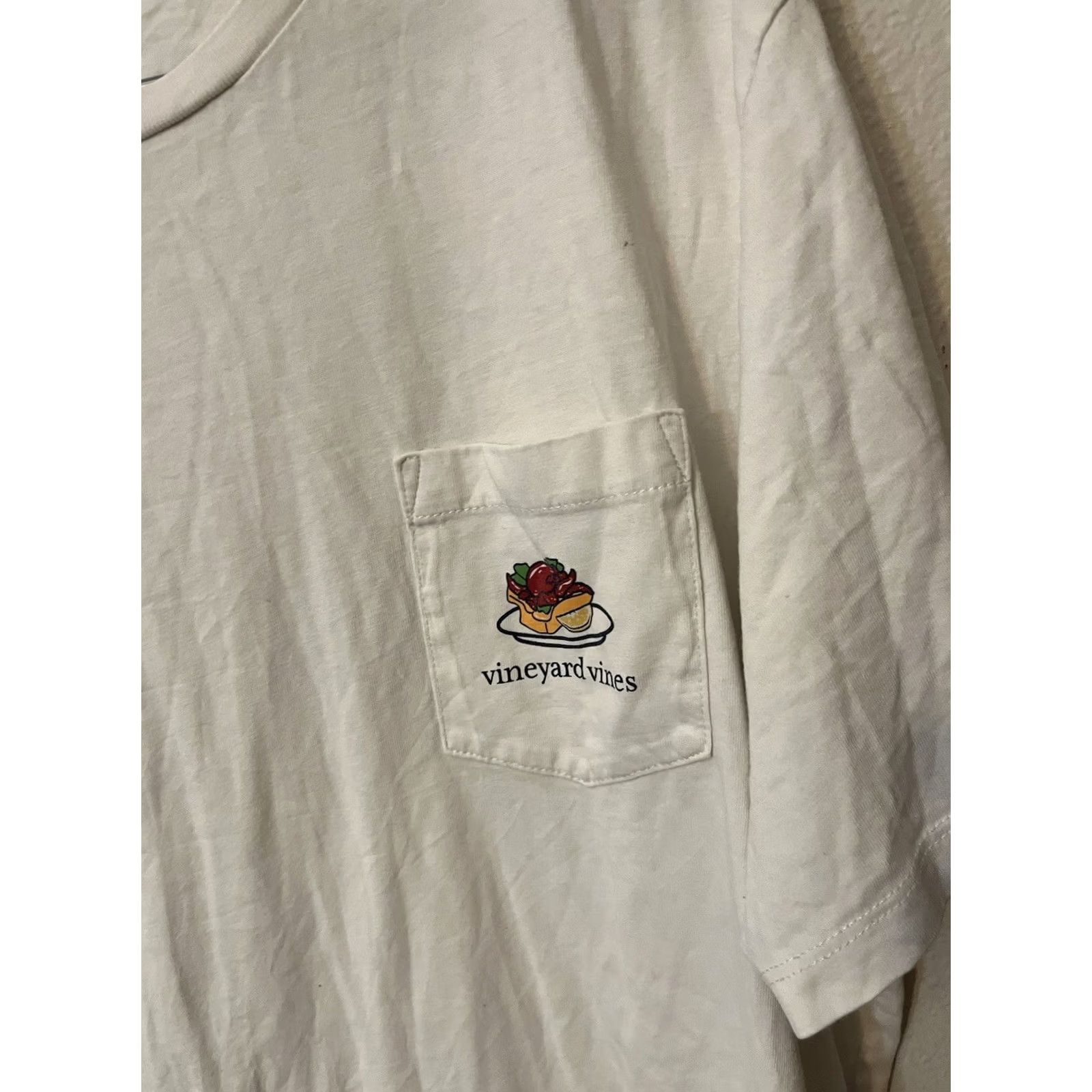 Vineyard Vines Vineyard Vines T-Shirt Lobster Roll Whale Pocket Tee White Men's L Shirt Size US L / EU 52-54 / 3 - 4 Thumbnail