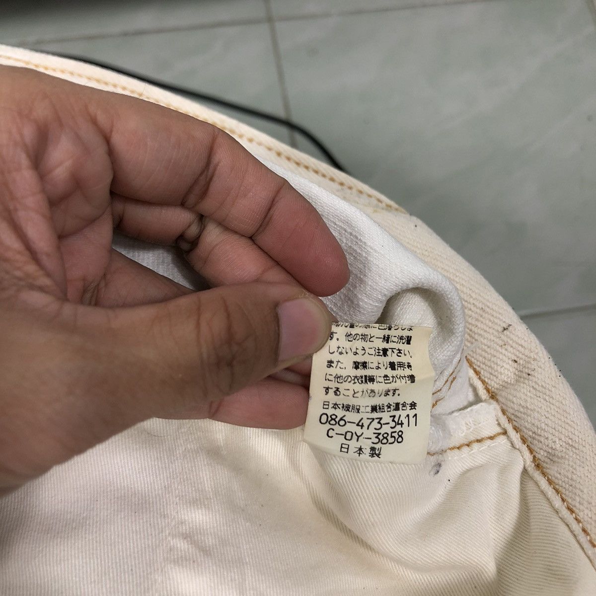 Japanese Brand 🔥Worn Rusty Design White Denim Johnbull Japan Size US 32 / EU 48 - 18 Thumbnail