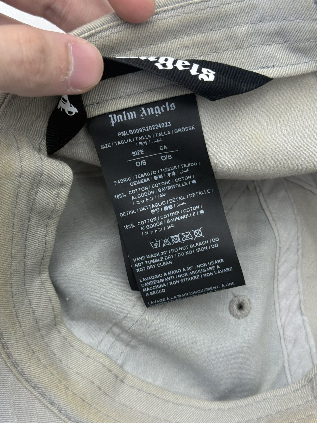 Palm Angels Palm Angels Mens Hat Pre Owned Grey Starp One Size Size ONE SIZE - 6 Thumbnail