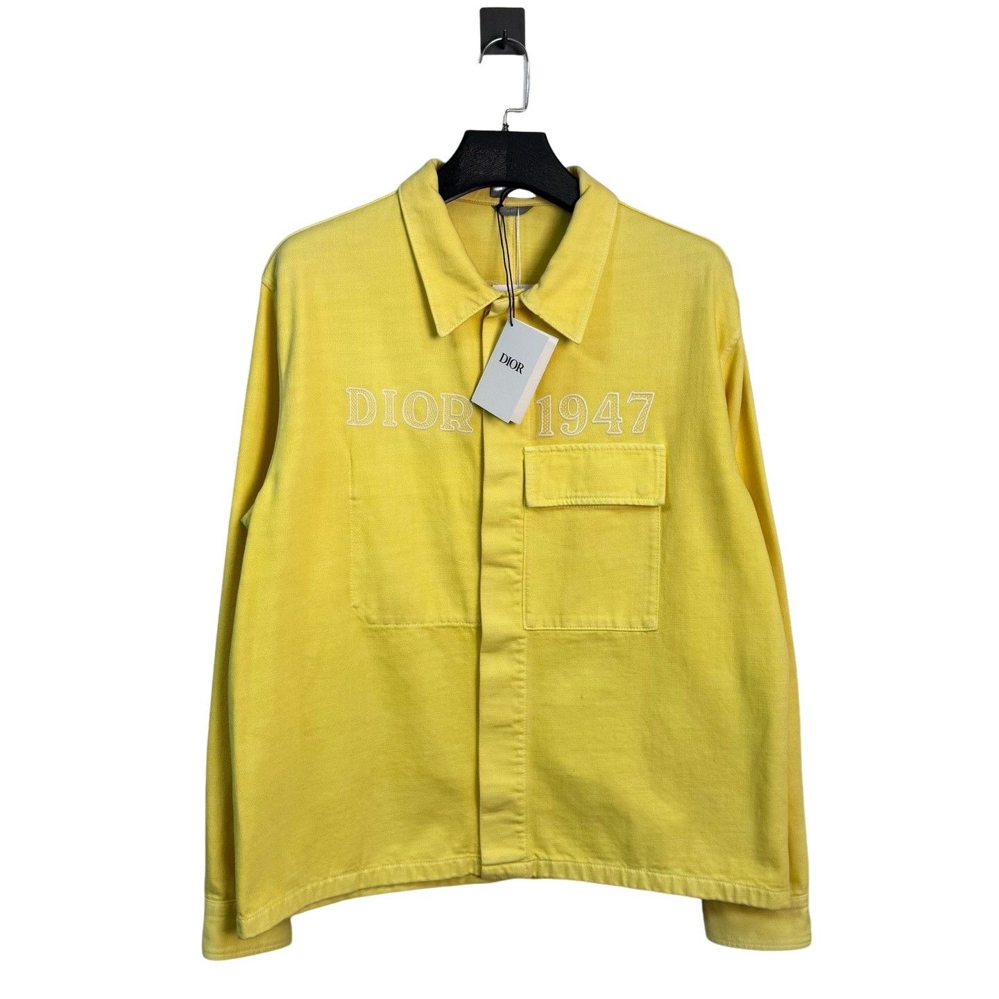 Dior Dior 1947 Embroidered Logo Shirt Jacket Yellow Size 54 Size US XL / EU 56 / 4 - 1 Thumbnail
