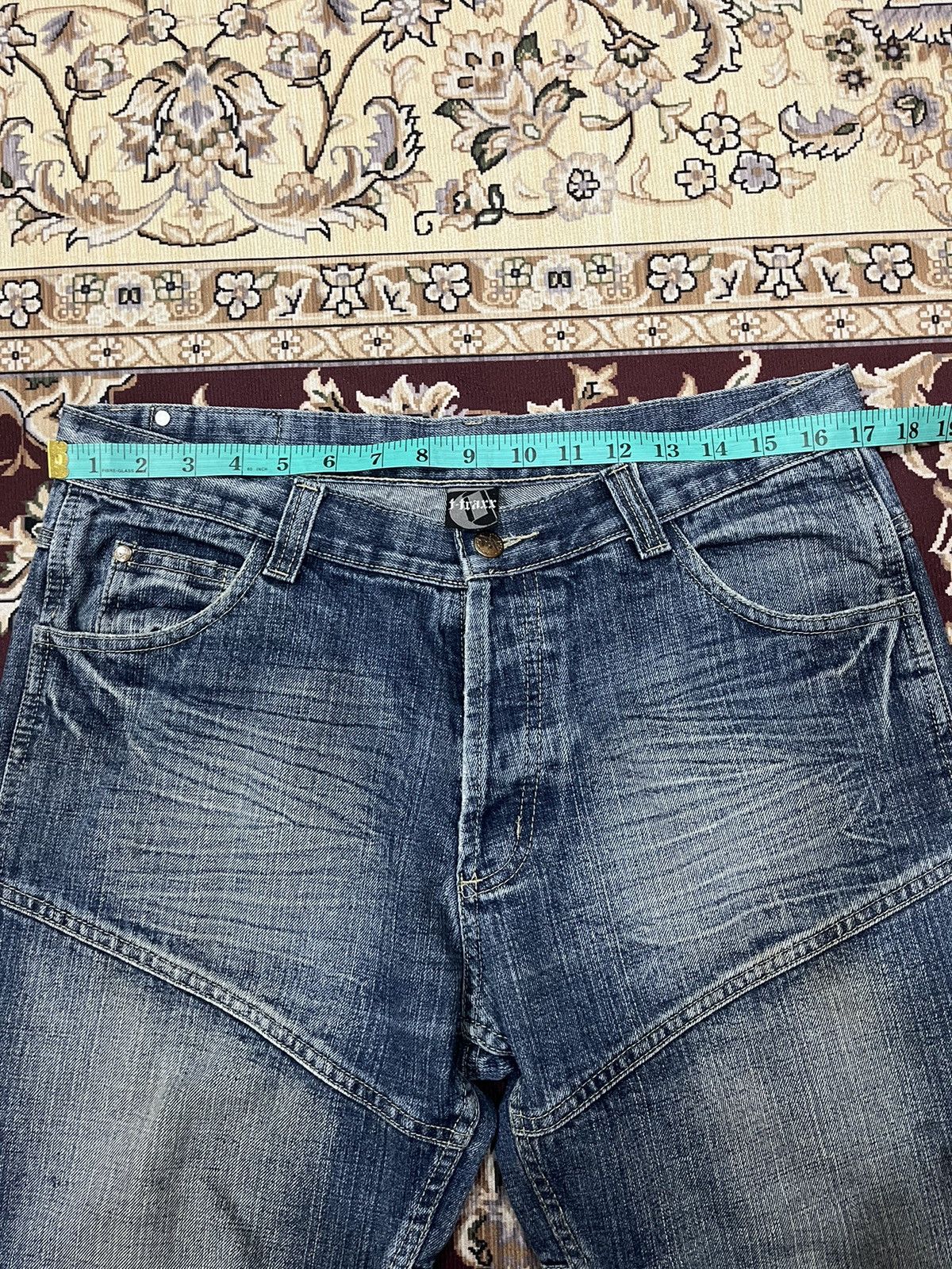Japanese Brand T Traxx Double Knee Stain Denim Size US 34 / EU 50 - 25 Thumbnail