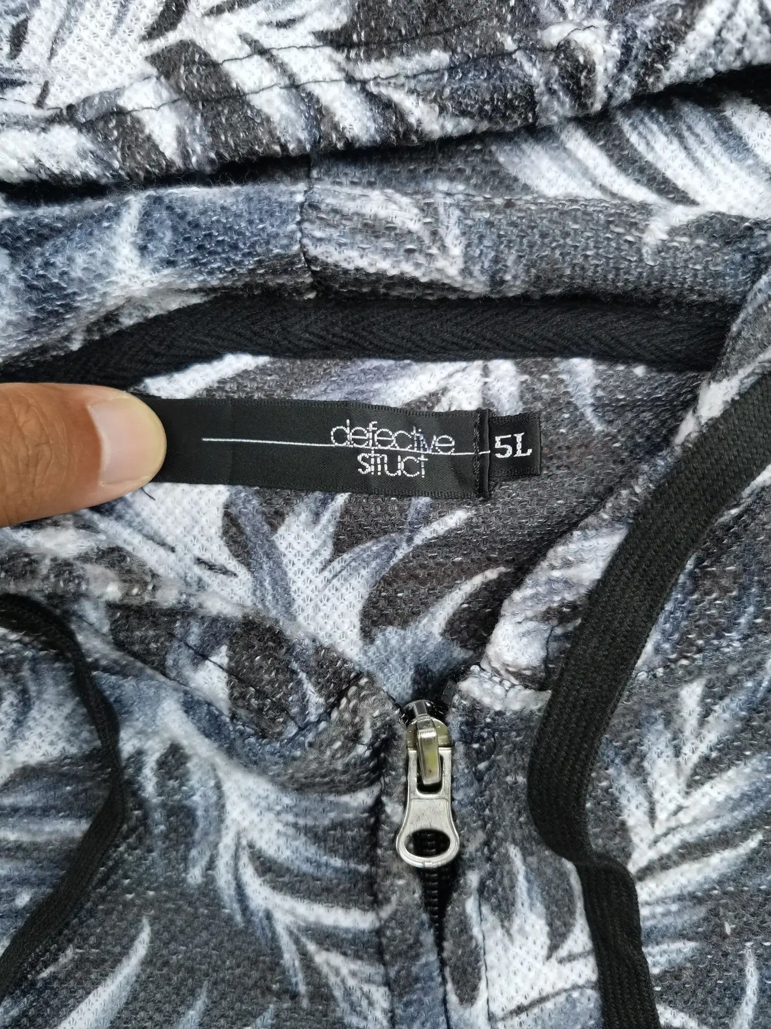Japanese Brand Defective Struct Flora Zipper Hoodie Full Print Sweatshirt Size US XXL / EU 58 / 5 - 6 Thumbnail