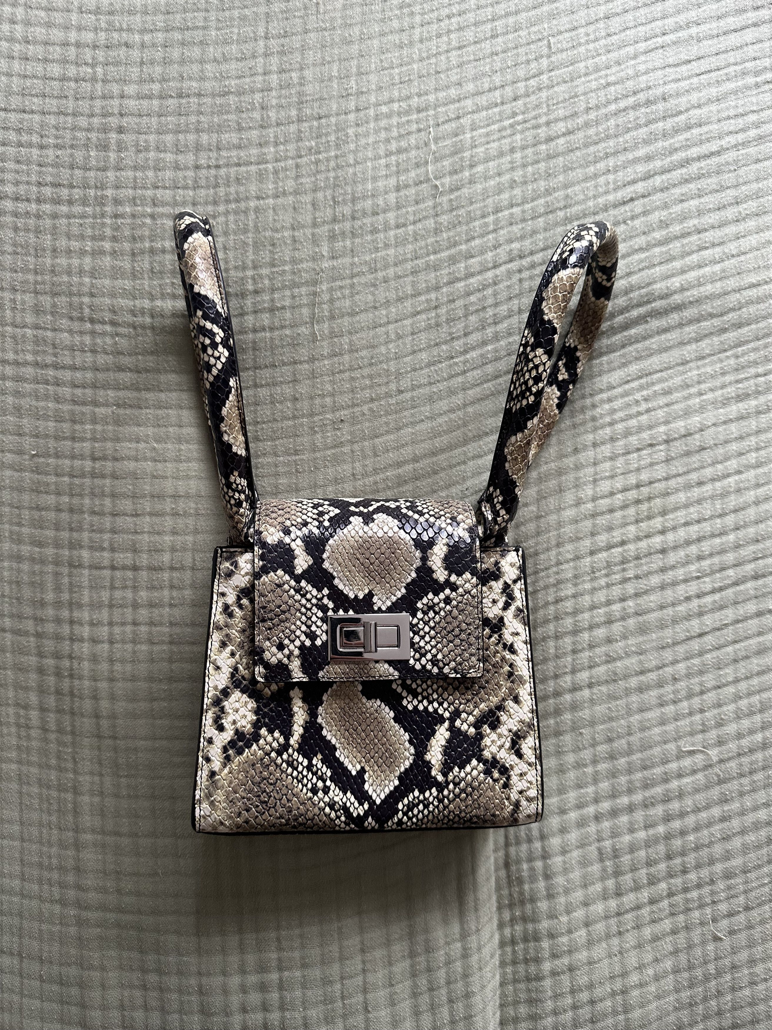 By Far Sabrina Snake Print Leather Handle Bag Size ONE SIZE - 3 Thumbnail