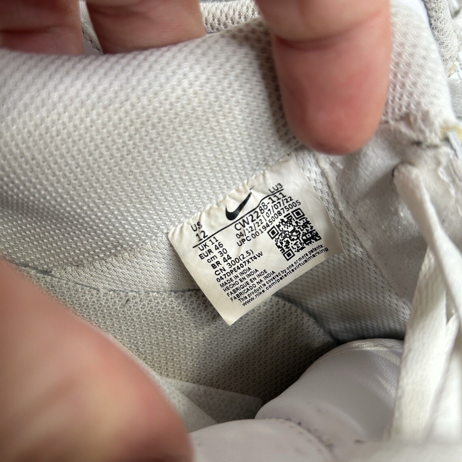 Nike Nike Air Force 1 '07 Low “Triple White” 2024 Size US 12 / EU 45 - 8 Thumbnail