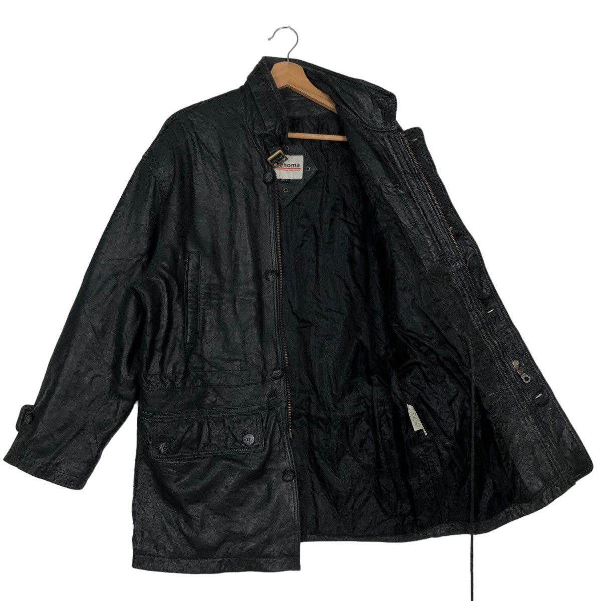 Genuine Leather 🔥90s Vintage Genuine Leather Biker Jacket Renoma Japan Made Size US L / EU 52-54 / 3 - 8 Thumbnail