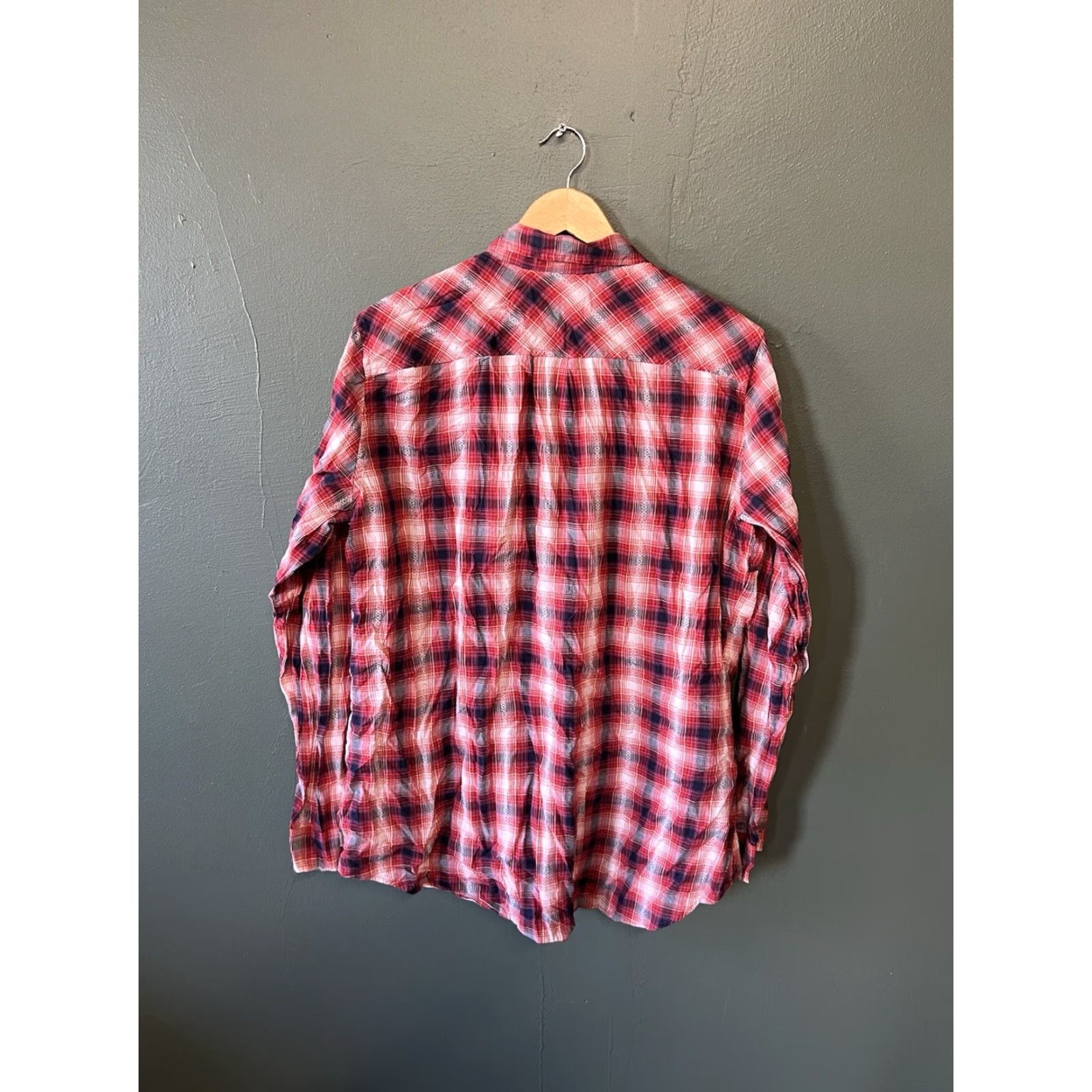 Eddie Bauer Eddie Bauer Womens Red Plaid Long Sleeve Button-Up Shirt 2XL Tall Size XXL / US 16-18 / IT 52-54 - 2 Thumbnail