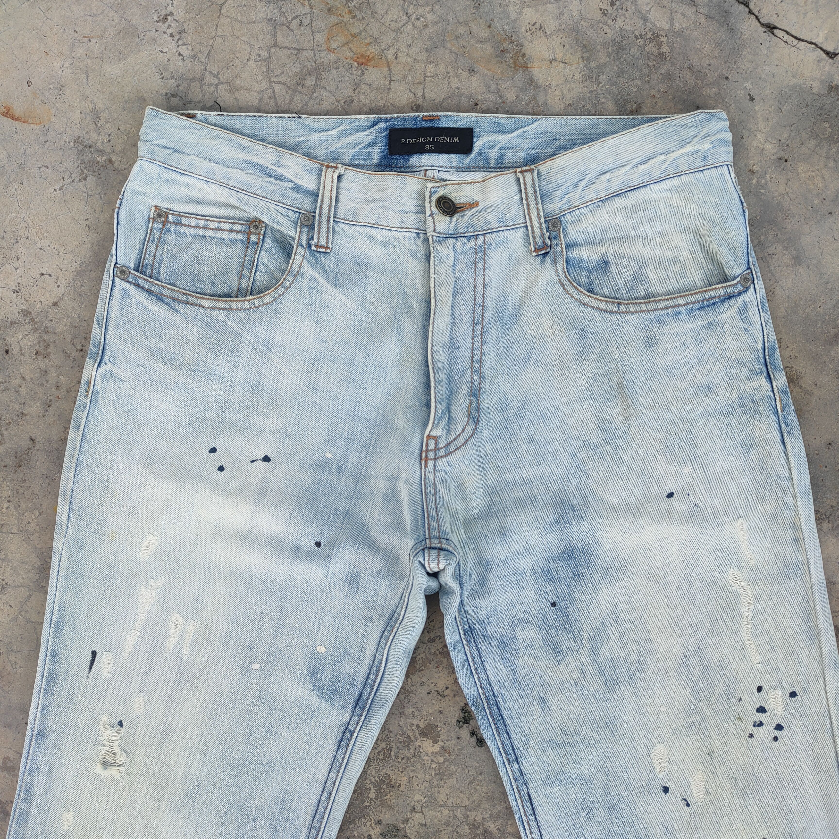 Japanese Brand × Jean × Vintage VINTAGE JAPANESE PAINT LIGHT BLUE JEANS DENIM PANTS Size US 34 / EU 50 - 3 Thumbnail