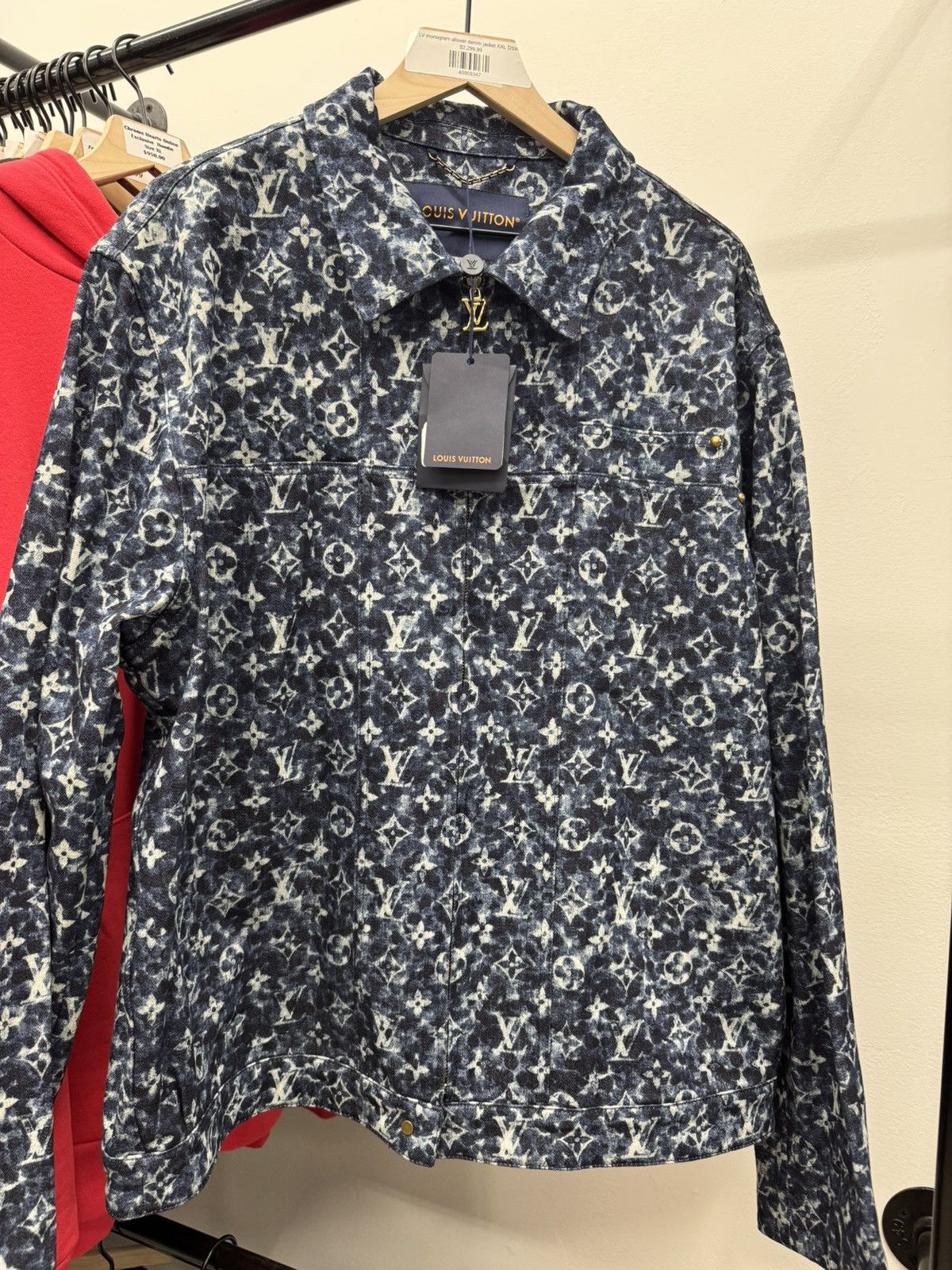 Louis Vuitton Rare! Louis Vuitton All Over Denim Jacket Size US XXL / EU 58 / 5 - 1 Thumbnail