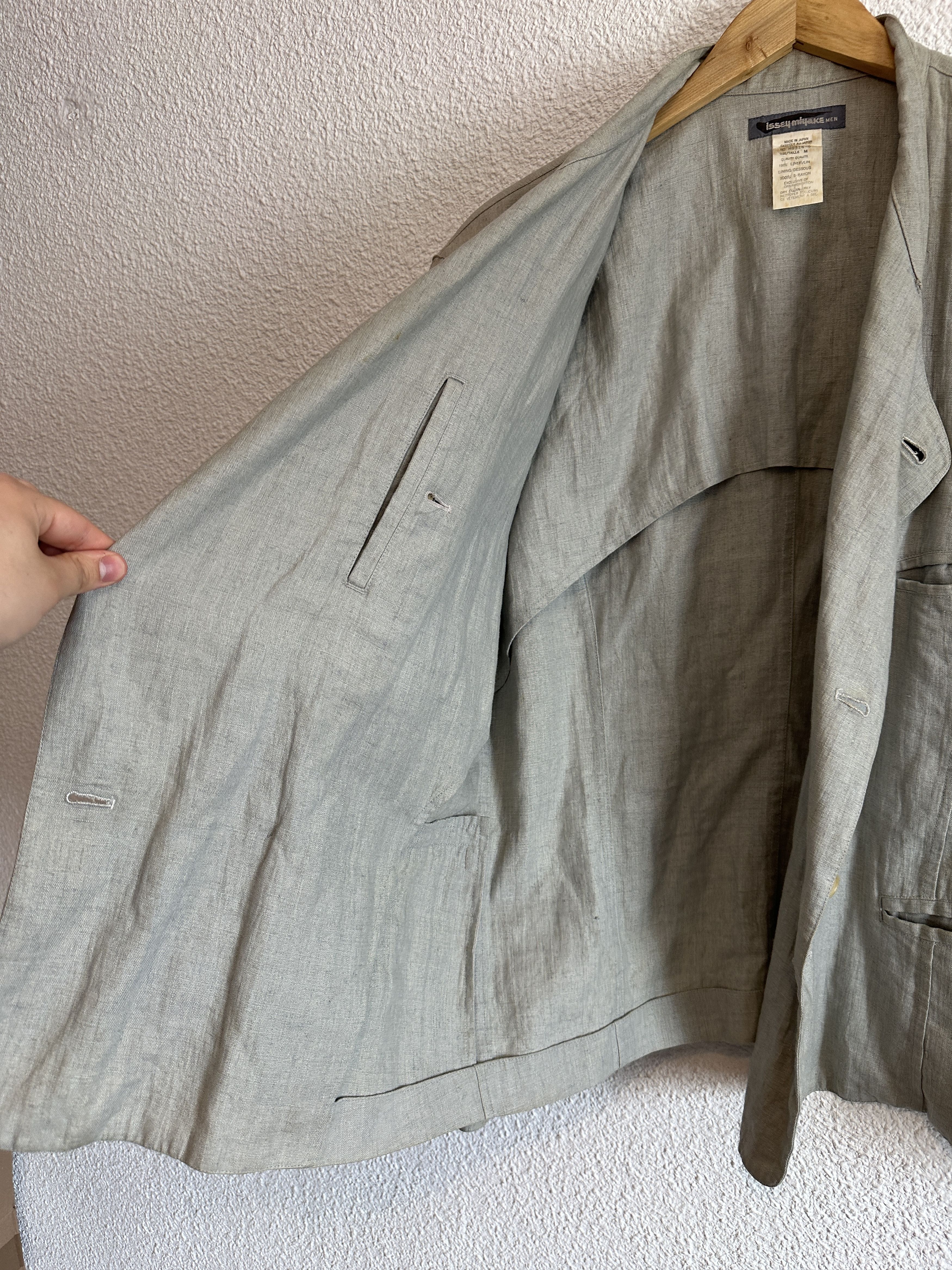 Issey Miyake Issey Miyake men vintage 80s archive linen jacket japan Size US M / EU 48-50 / 2 - 6 Thumbnail