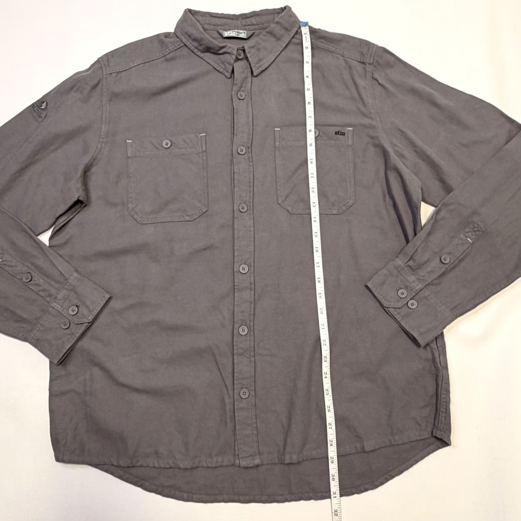 Vintage Stio Shirt Mens XL Gray Organic Cotton Button Front Long Sleeve Outdoors Casual Size US XL / EU 56 / 4 - 5 Thumbnail