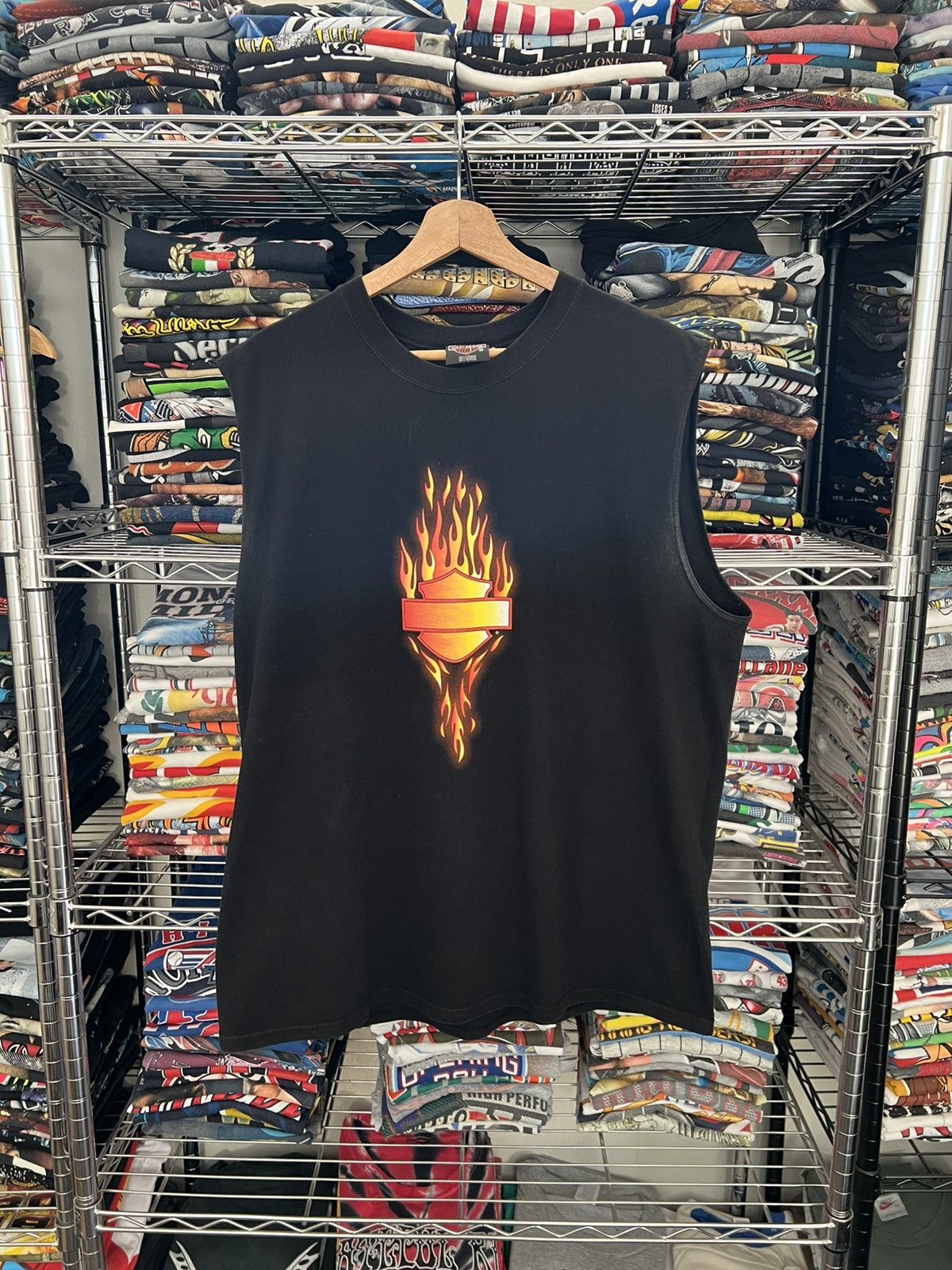 Harley Davidson 2000s H-D Cancun Flaming Logo Tee Size US XL / EU 56 / 4 - 1 Thumbnail