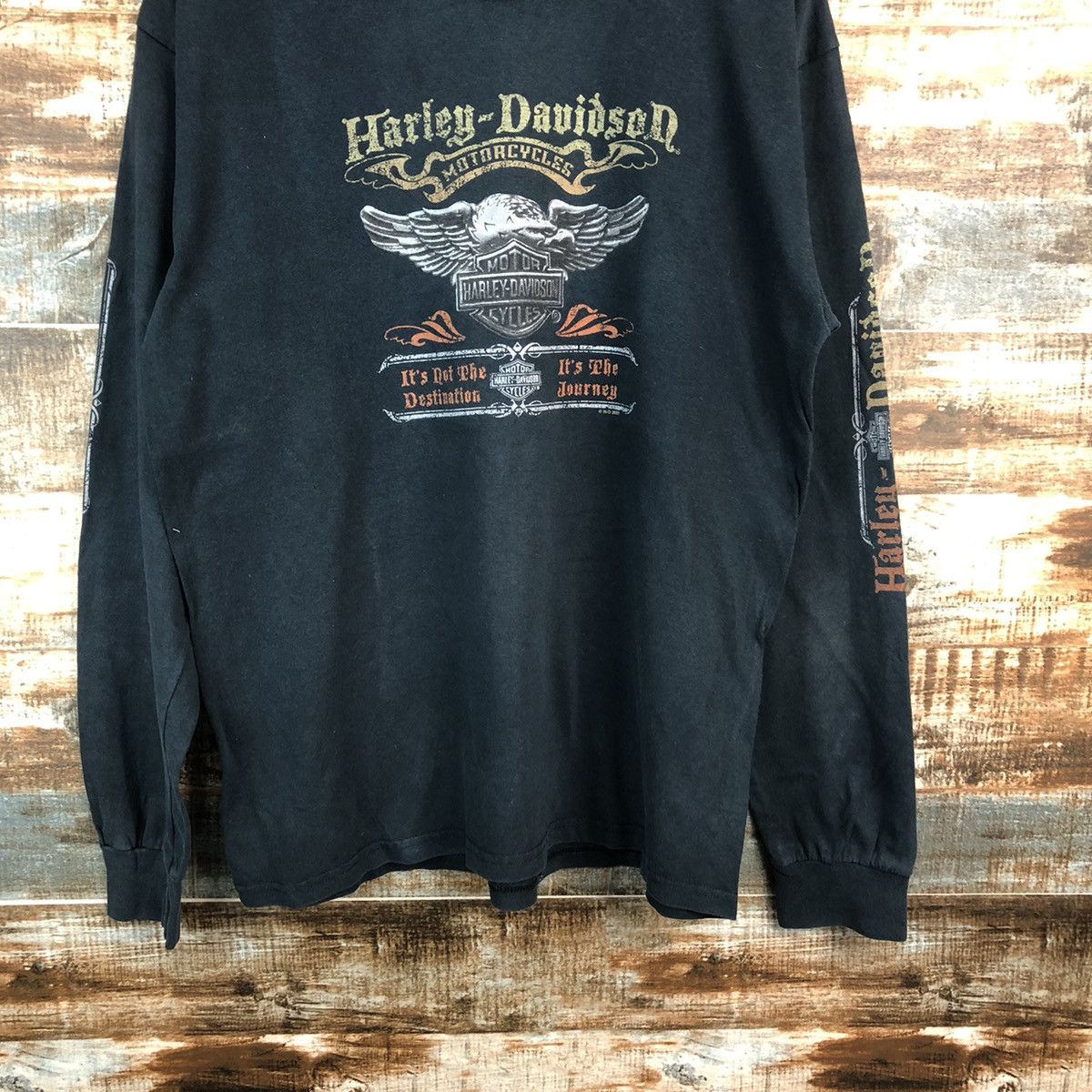Harley Davidson Harley Davidson Kanagawa Japan Dark Blue Sweatshirt #A2482 Size US L / EU 52-54 / 3 - 4 Thumbnail