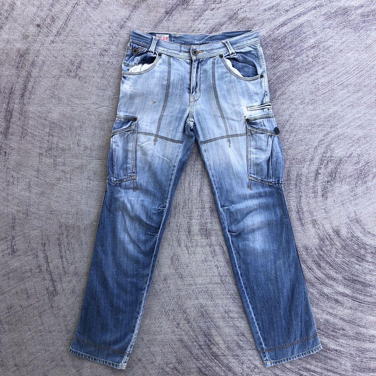 Jean Faded Cargo Denim Levis 502 Multipocket Tactical Pant Size US 30 / EU 46 - 1 Thumbnail