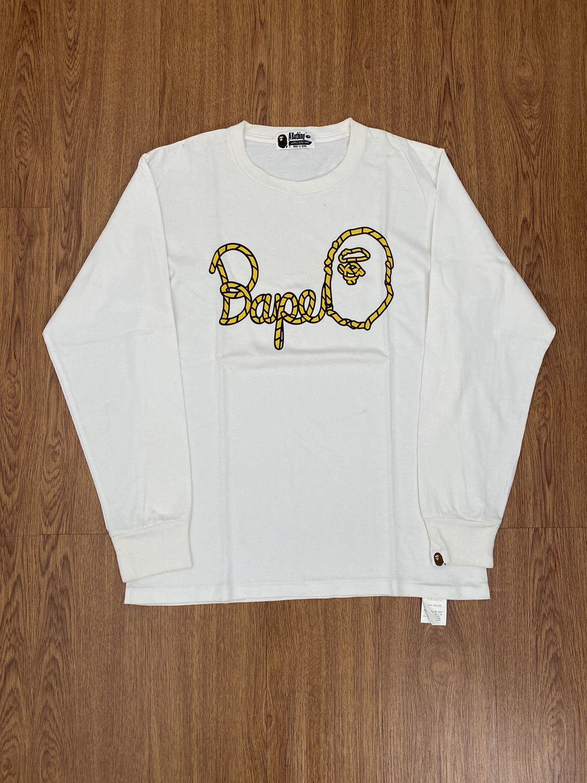 Bape A bathing ape rope logo LS Size US S / EU 44-46 / 1 - 1 Thumbnail