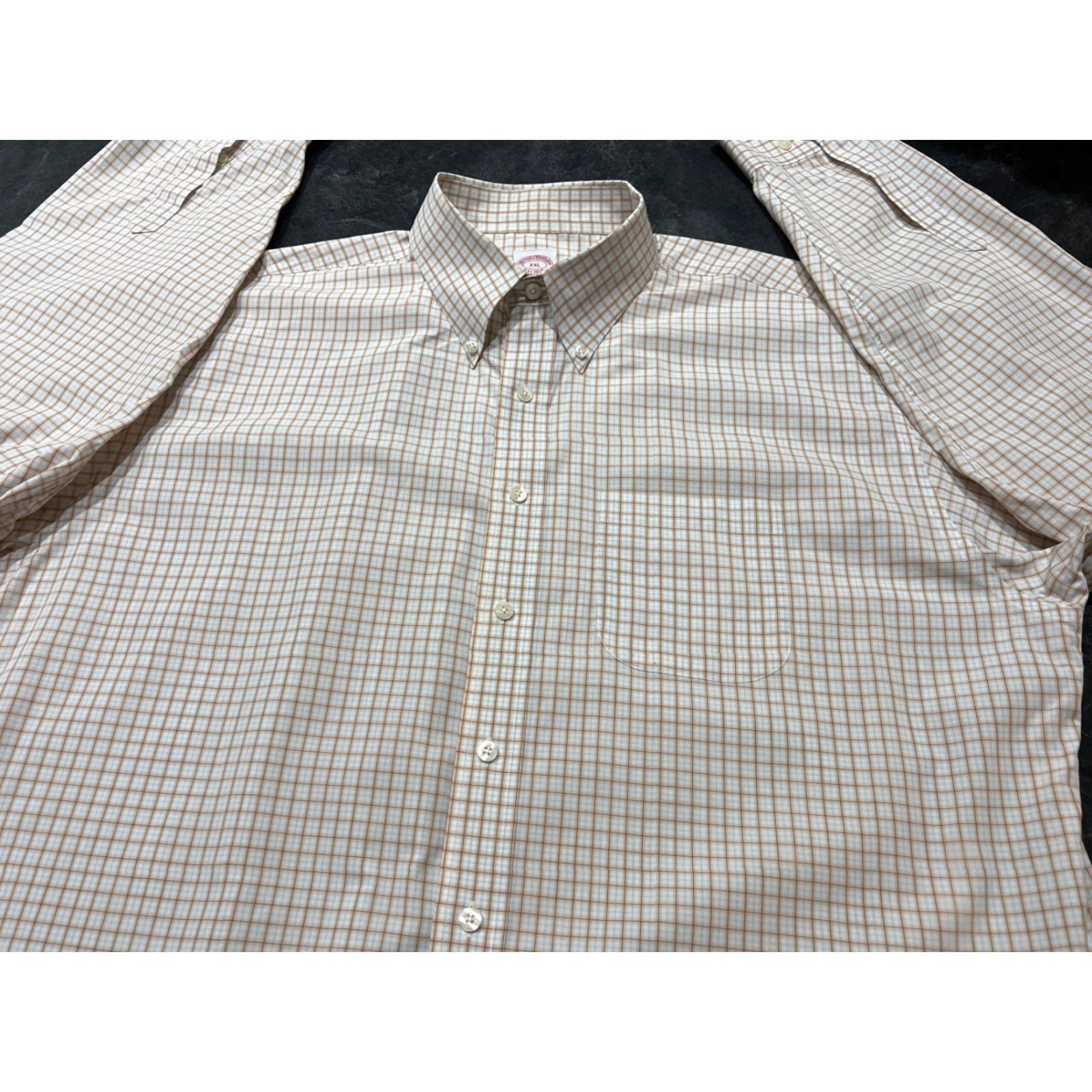 Brooks Brothers VINTAGE Brooks Brothers Men's Dress Shirt 2XL Traditional Fit Cotton Check Button-up Long Sleeve All Seasons Size 48R - 2 Thumbnail
