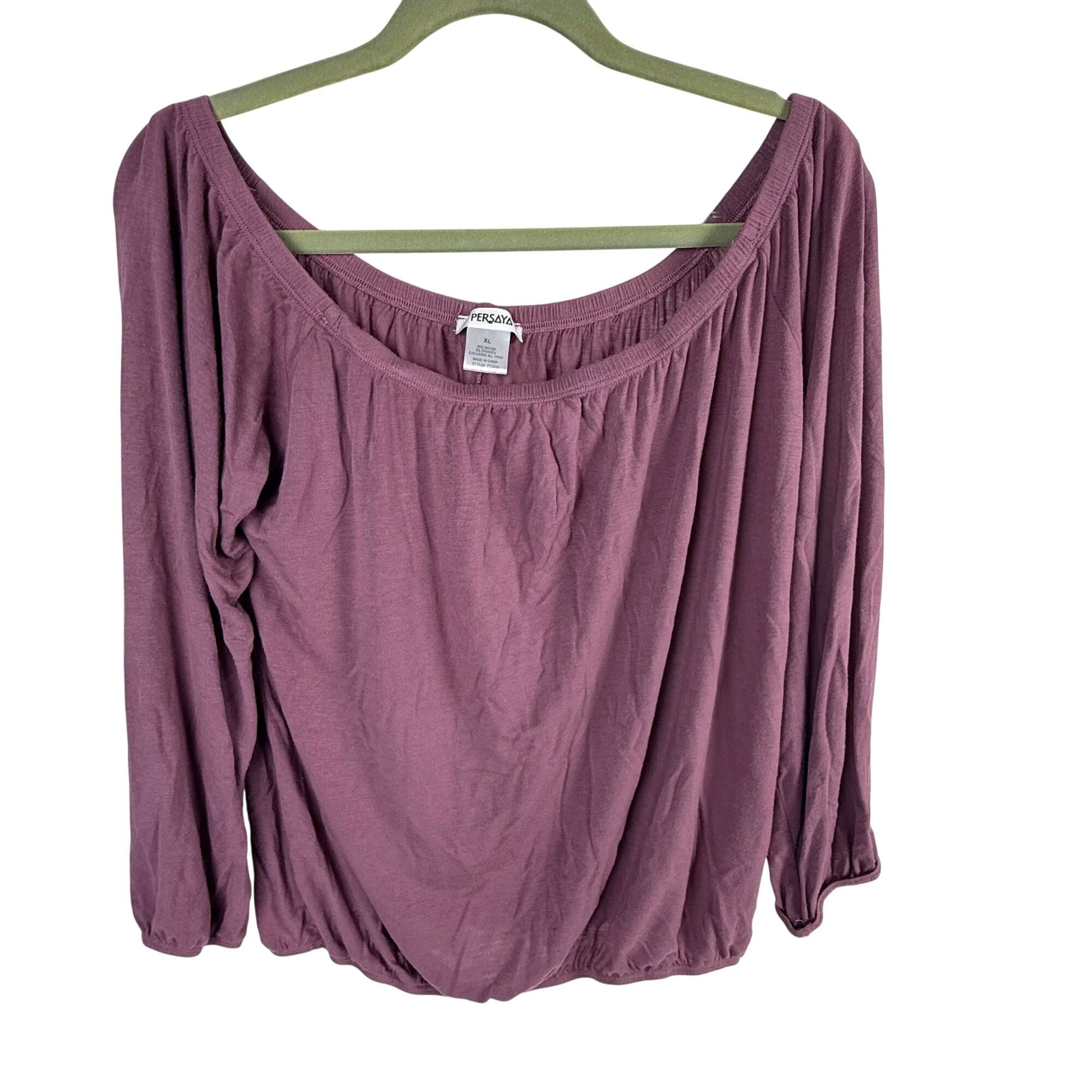 Other Persaya Off the Shoulder Boho Peasant Top Purple Size XL Size XL / US 12-14 / IT 48-50 - 1 Thumbnail