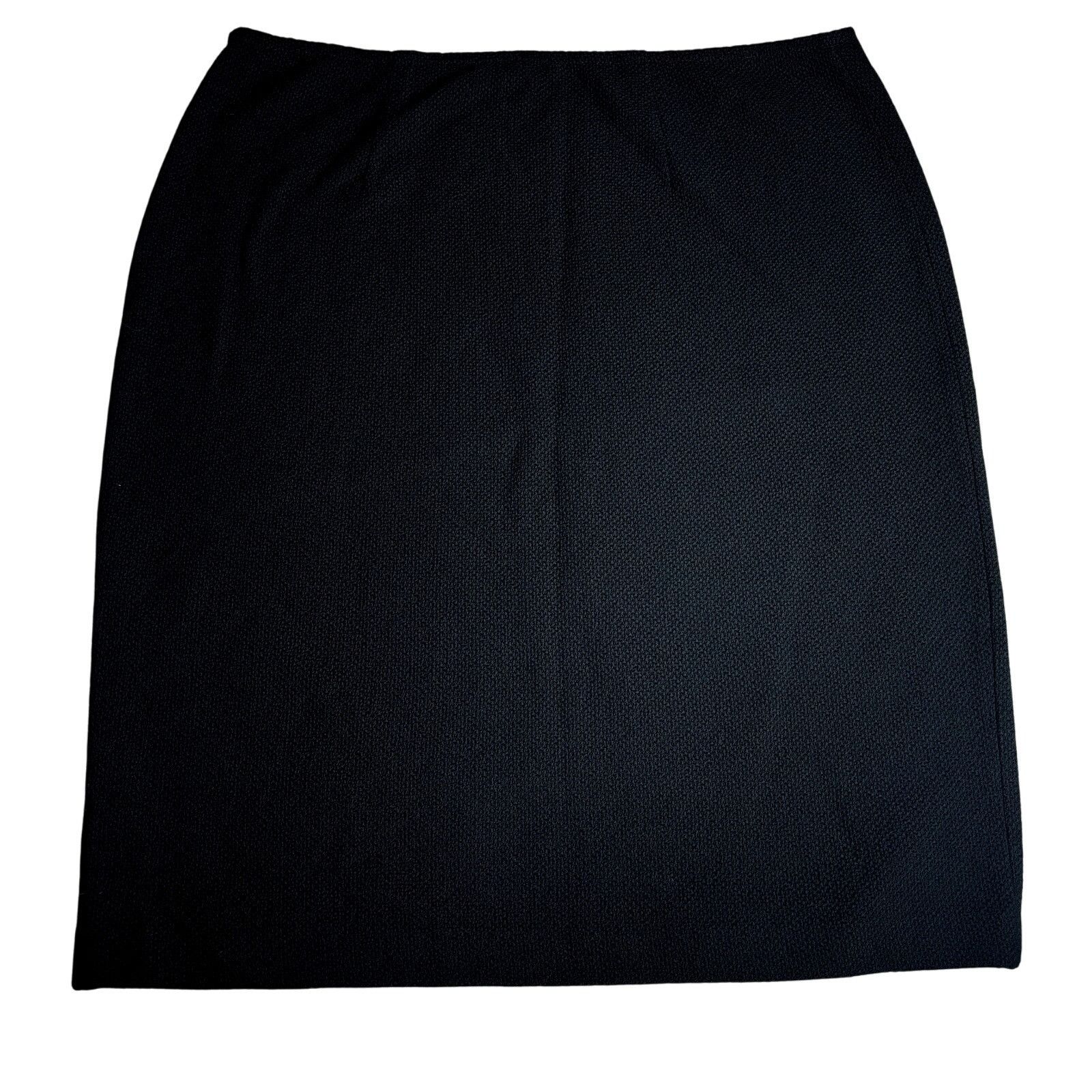 St. John St. John $795 Caviar Women's Textured Wool Blend Pencil Skir Size 34" / US 12 / IT 48 - 1 Thumbnail