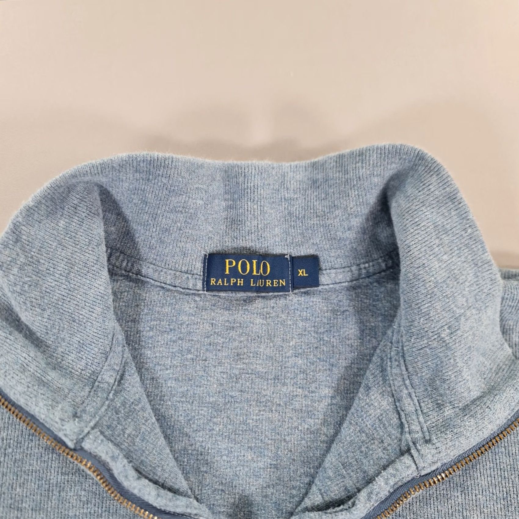 Polo Ralph Lauren Polo Ralph Lauren Jumper Mens Blue XL Zip Neck 1/4 Zip Mock Knit Cotton Size US XL / EU 56 / 4 - 3 Thumbnail