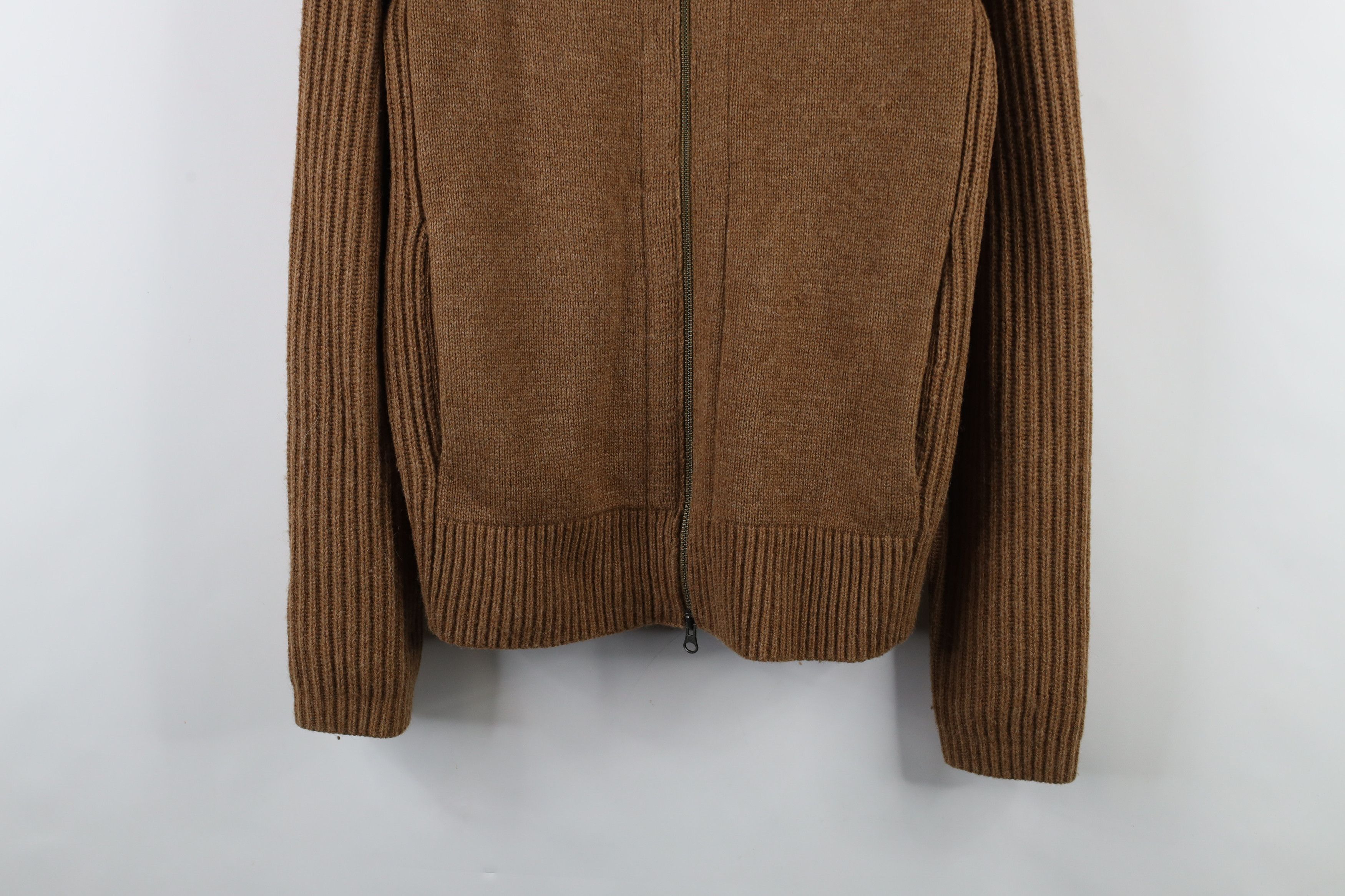 Banana Republic × Vintage Banana Republic Camel Chunky Ribbed Knit Full Zip Sweater Size US M / EU 48-50 / 2 - 3 Thumbnail