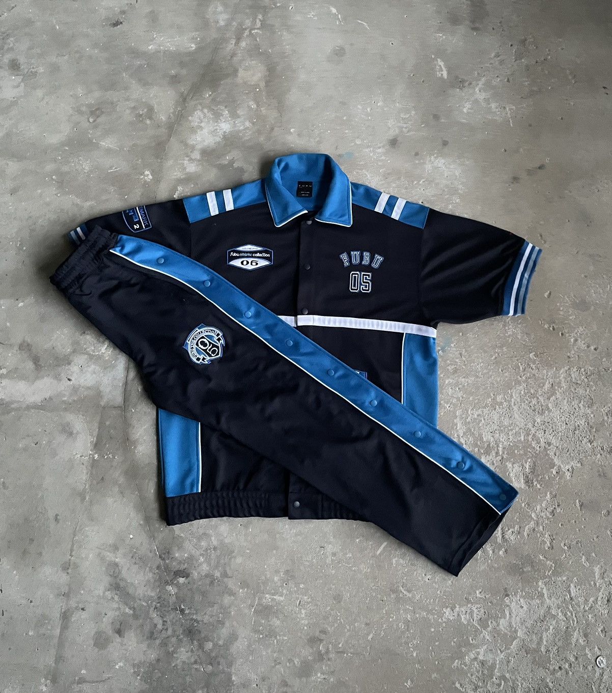 image of Y2K Fubu 05 The Collection Men’S 2 Piece in Blue, Men's (Size Large)
