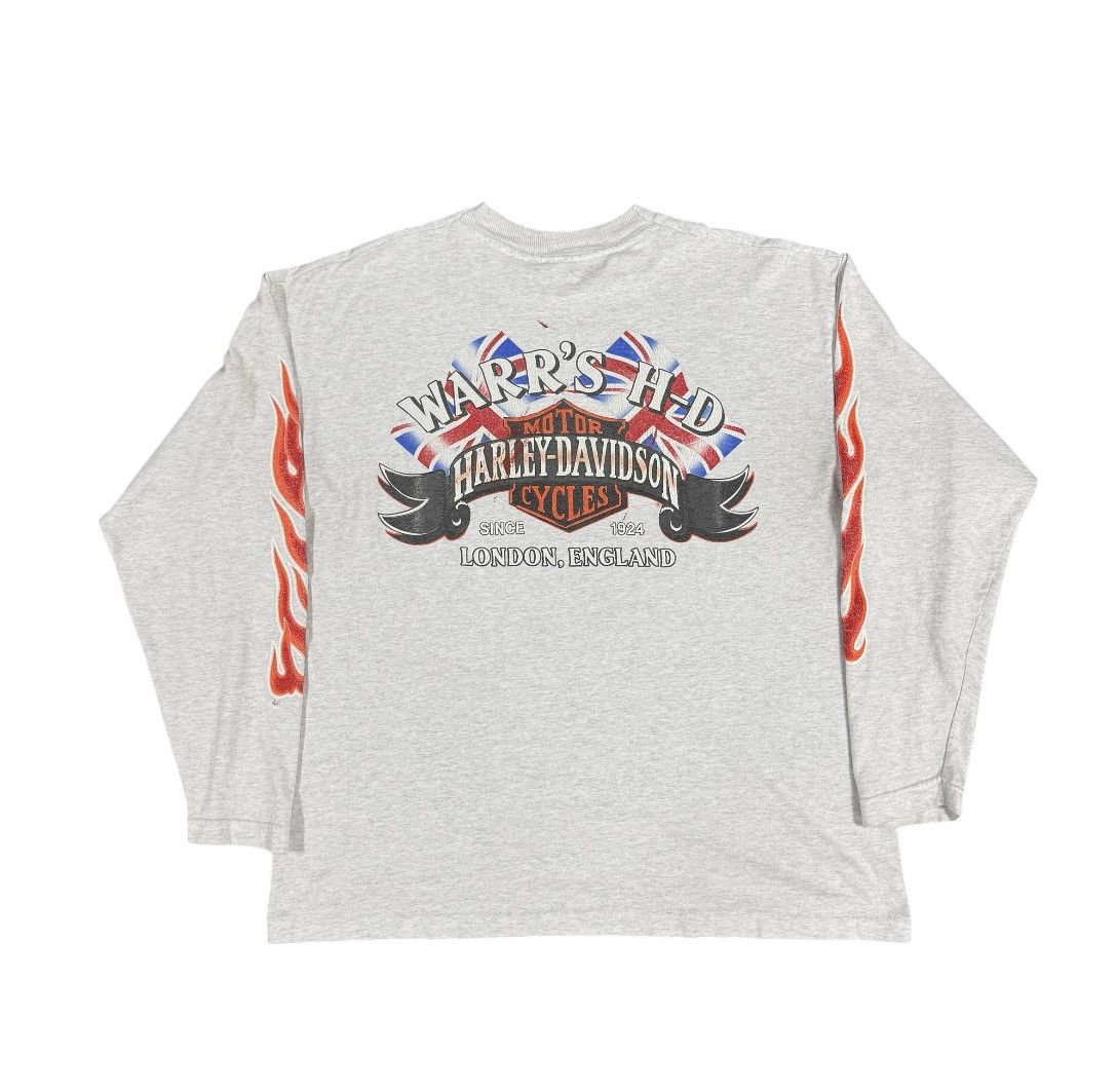 Harley Davidson Vintage 90s Harley Davidson Flame Longsleeve Size US XL / EU 56 / 4 - 5 Thumbnail