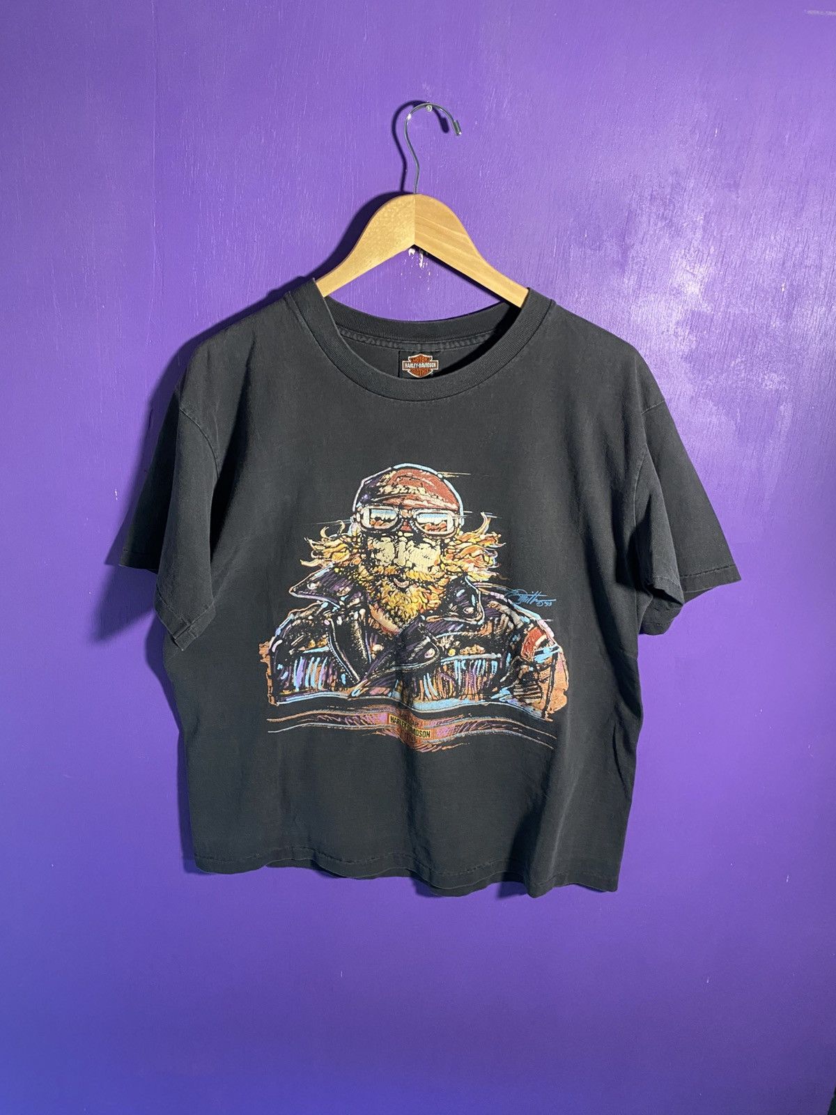 Harley Davidson Vintage 90s Harley Davidson faded man t-shirt Size US L / EU 52-54 / 3 - 1 Thumbnail