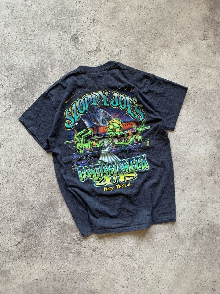 Alien Workshop × Vintage Crazy 00s Alien Graphic T Shirt Sloppy Joes Bar Week Key Size US M / EU 48-50 / 2 - 1 Thumbnail