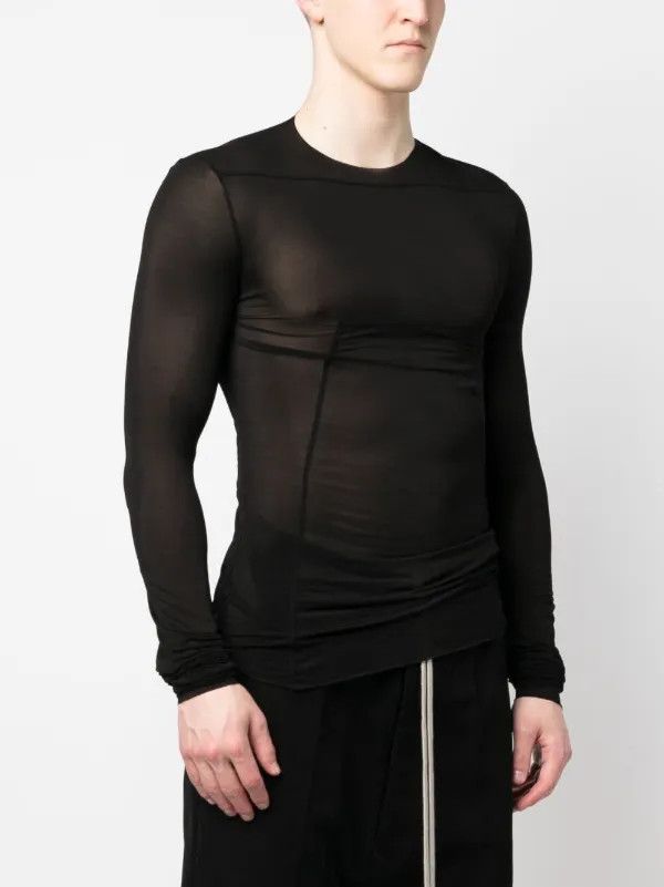 Rick Owens o1y0325 Crewneck T-Shirt in Black Size US L / EU 52-54 / 3 - 2 Thumbnail