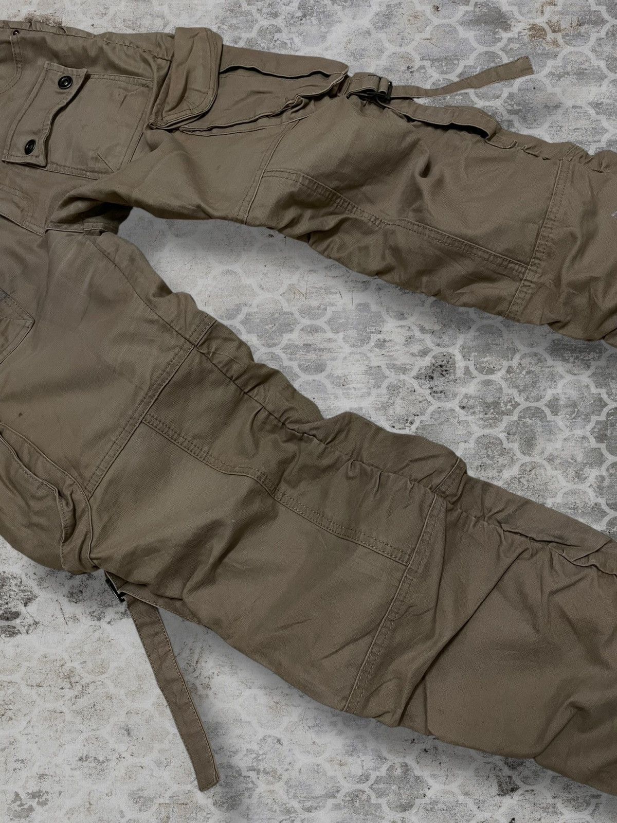 LOWBOX Vintage Og 1990s Japan Designer Lowbox Cargo Bondage Pant Size US 31 - 7 Thumbnail