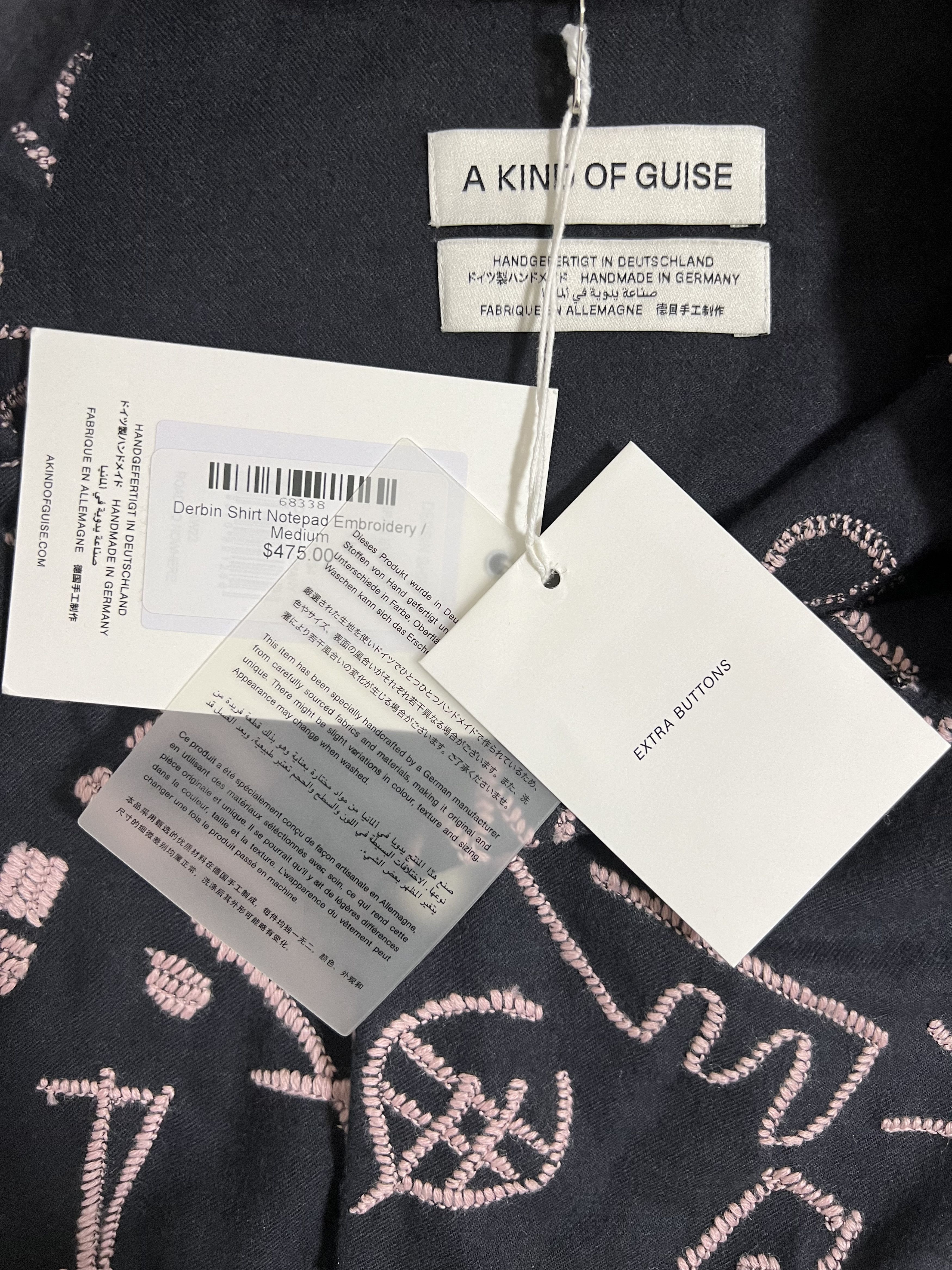 A Kind Of Guise 💚 AW22 A Kind Of Guise Derbin Shirt Notepad Embroidery NEW Size US M / EU 48-50 / 2 - 8 Thumbnail