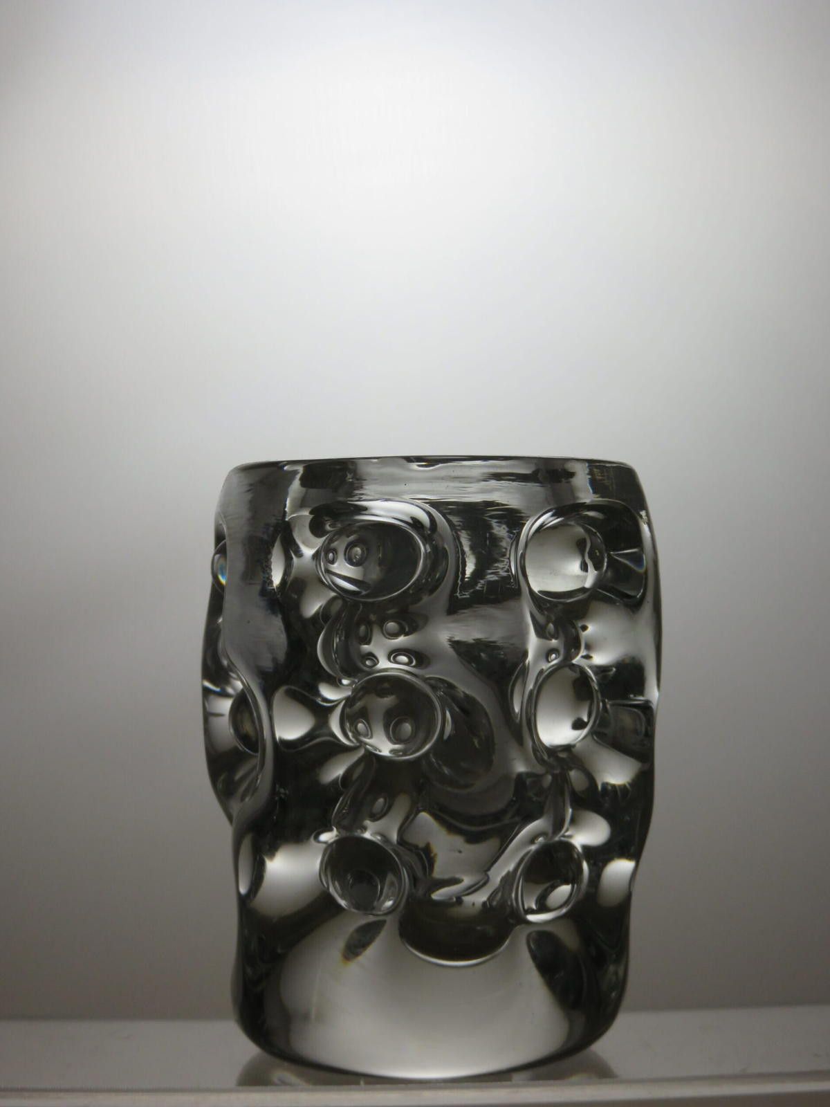 The Unbranded Brand Very Heavy Glass Candle Holder 4 1/8" Size ONE SIZE - 2 Thumbnail