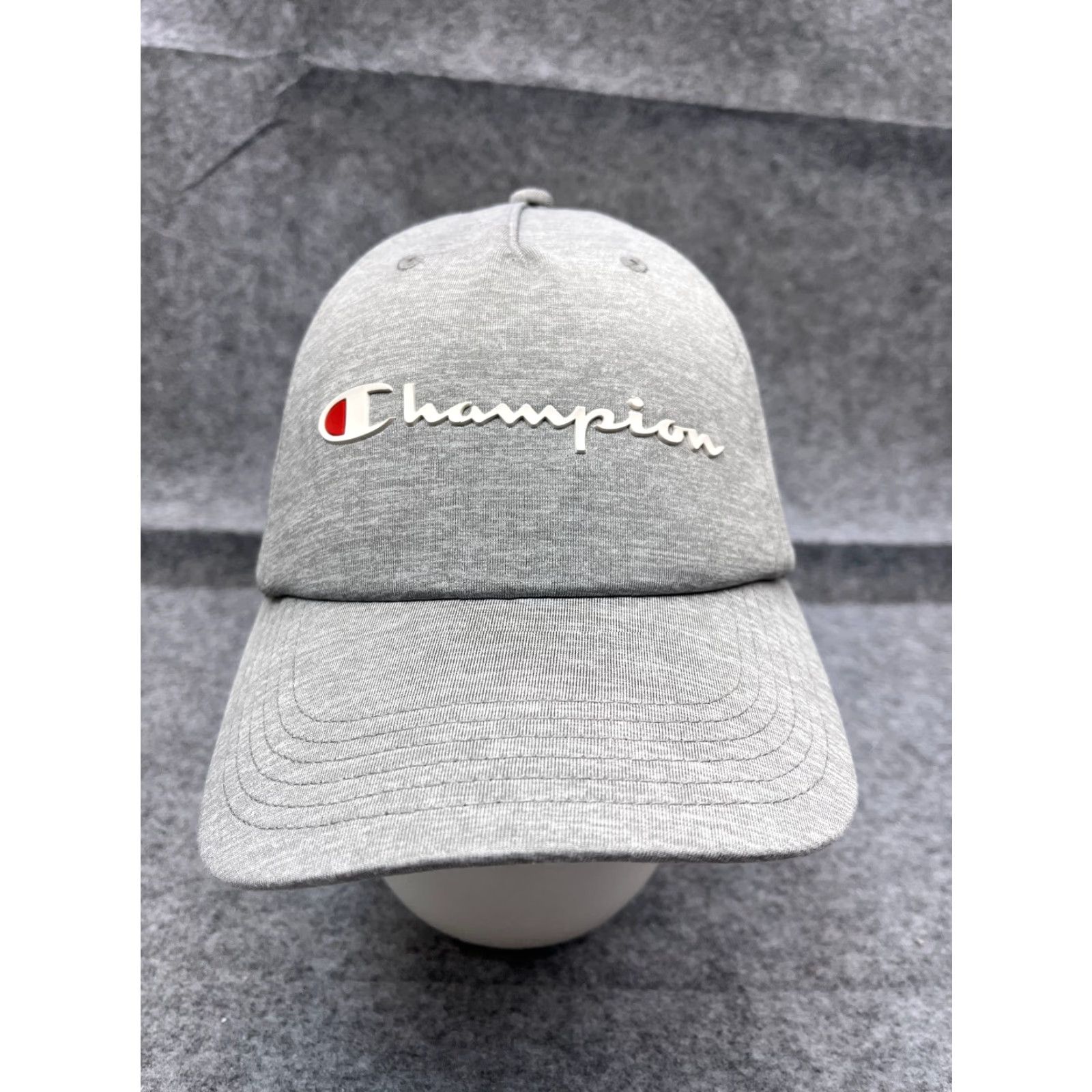Champion Champion Hat Cap Strap Back Adult One Size Heather Gray 100% Polyester Golf Cap Adjustable Twill Logo Men Mens Size ONE SIZE - 2 Thumbnail